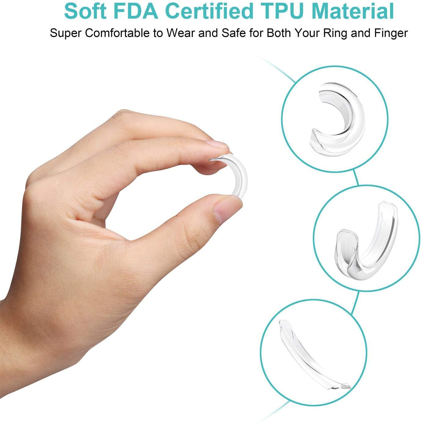 Invisible Ring Size Adjuster For Loose Rings Ring Adjuster Fit Any Rings, Assorted Sizes Of Ring Sizer