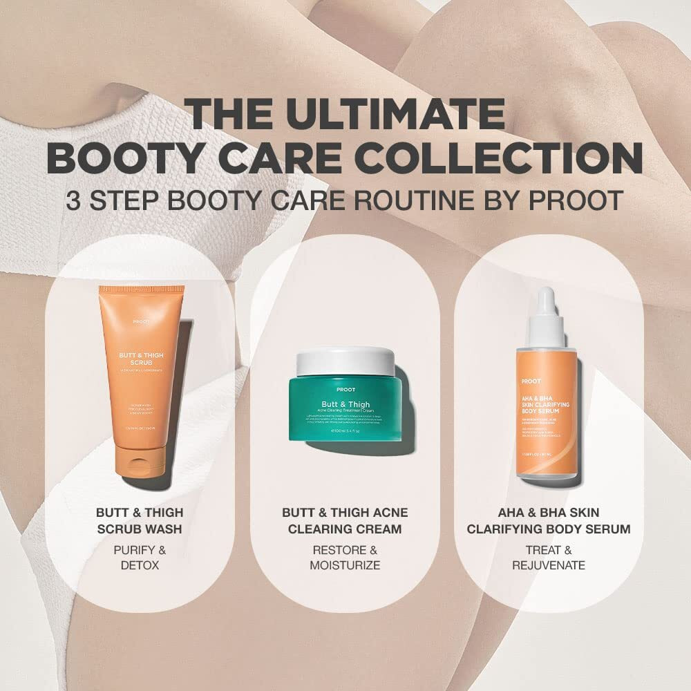 Butt Acne & Ingrown Hair Treatment Serum | Aha & Bha Butt Acne And Ingrown Hair Treatment For Bikini Area | Get Rid Of Butt Acne, Ingrown Hair, Back Acne, Strawberry Legs, Kp And Razor Bump | After Waxing Skin Care | Glycolic And Salicylic Acid Body Serum For Ingrown Hair, Butt And Back Acne Treatment Strawberry Legs | Ingrown Hair Cyst Treatment Formula For All Skin Type | Formulated With Centella Asiatica, Green Tea, Rosemary And Natural Ingredients | 1.69 Oz