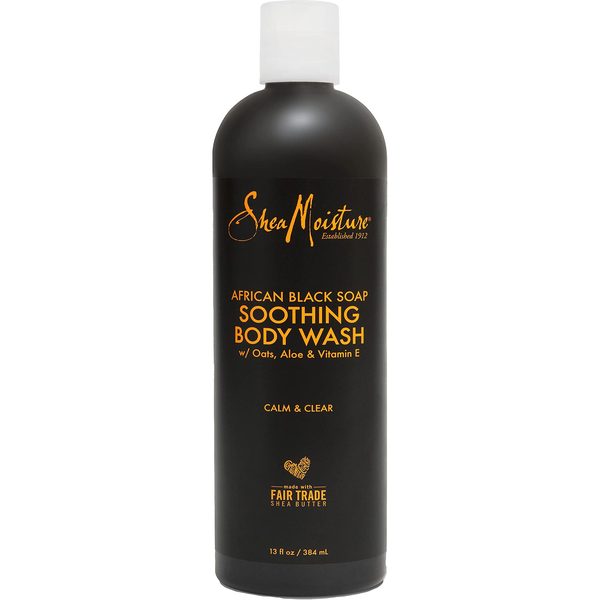 Sheamoisture Soothing Body Wash For Acne Treatment African Black Soap Paraben Free Body Wash ,13 Fl Oz (Pack Of 1)
