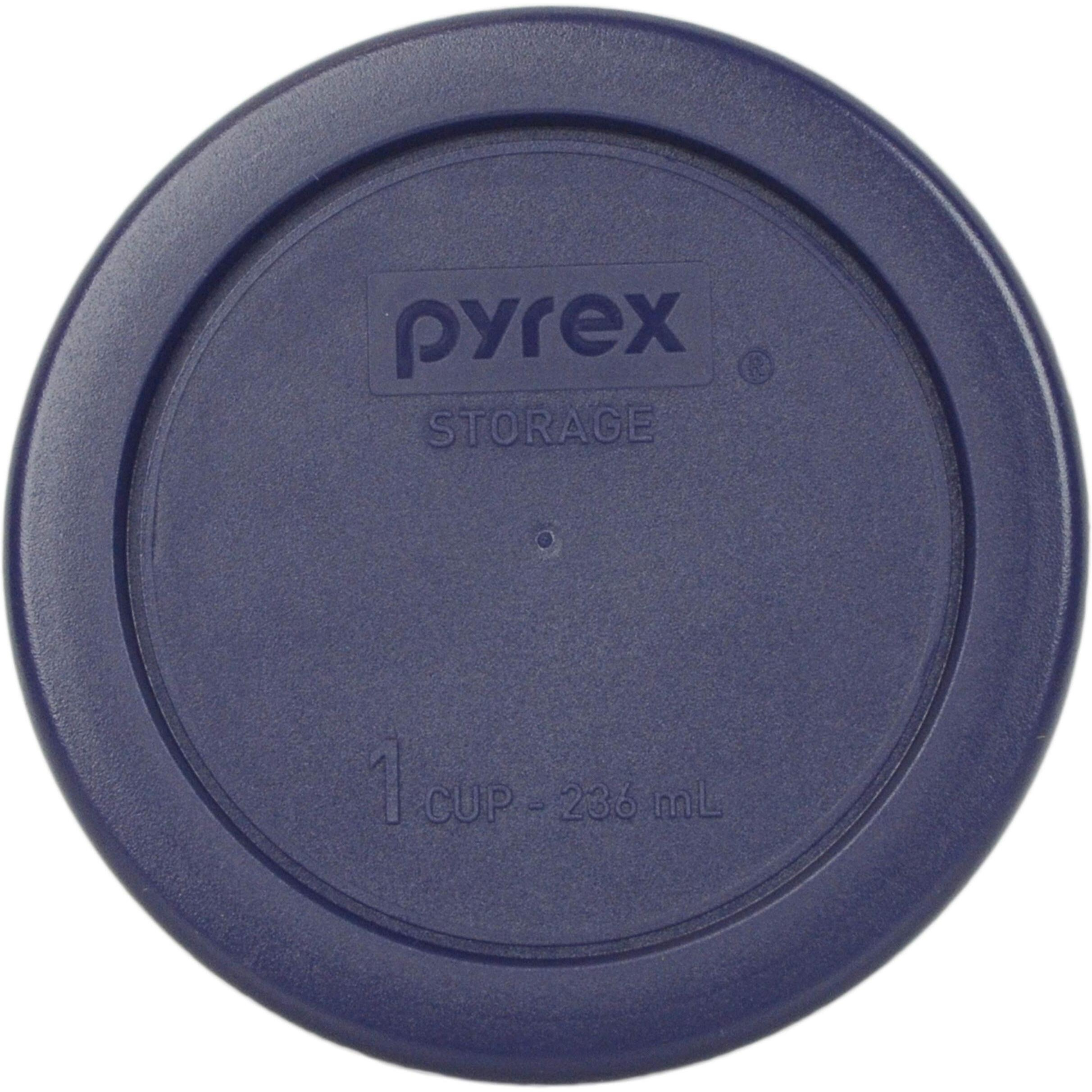 Pyrex (2) 7202-Pc 1 Cup (2) 7200-Pc 2 Cup (2) 7201-Pc 4 Cup Blue Replacement Lids - Original Genuine Pyrex - Made In The Usa