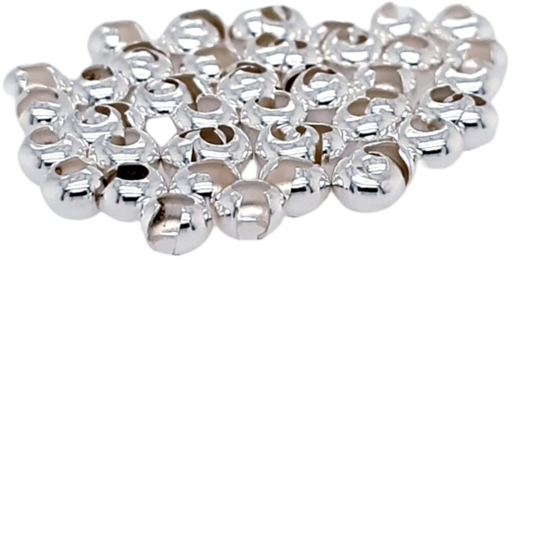 50Pcs 925 Sterling Silver Open Crimp Bead Covers, 2.5Mm, By Craft Wire
