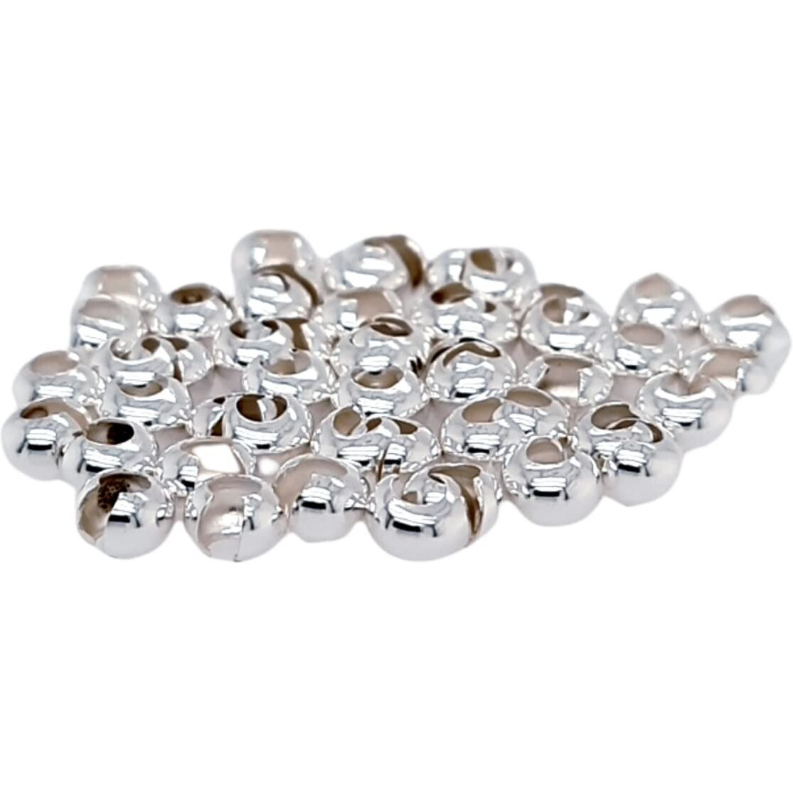 50Pcs 925 Sterling Silver Open Crimp Bead Covers, 2.5Mm, By Craft Wire
