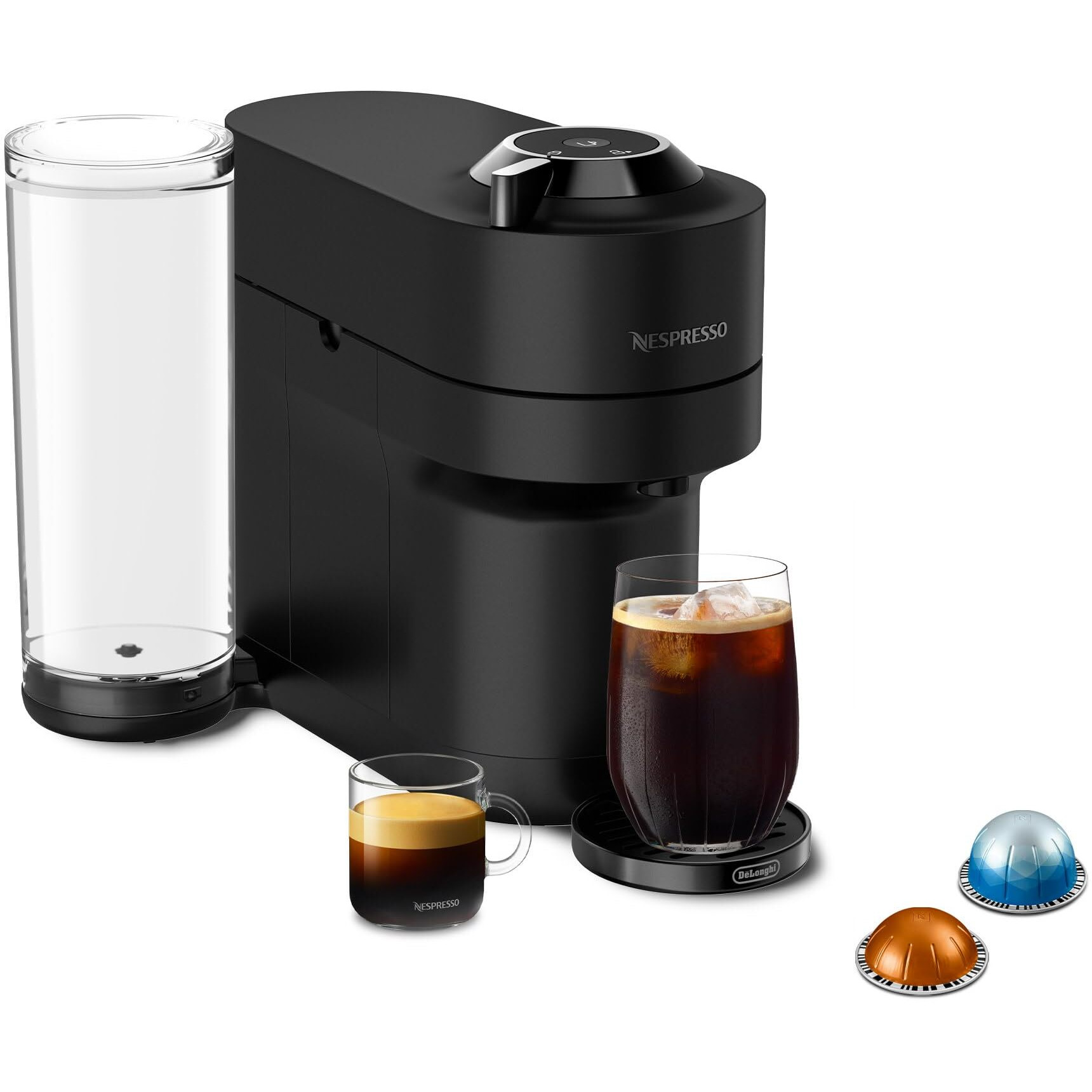 Nespresso Limited-Edition Vertuo Pop+ Coffee And Espresso Maker By De'Longhi, Black Matte Chrome