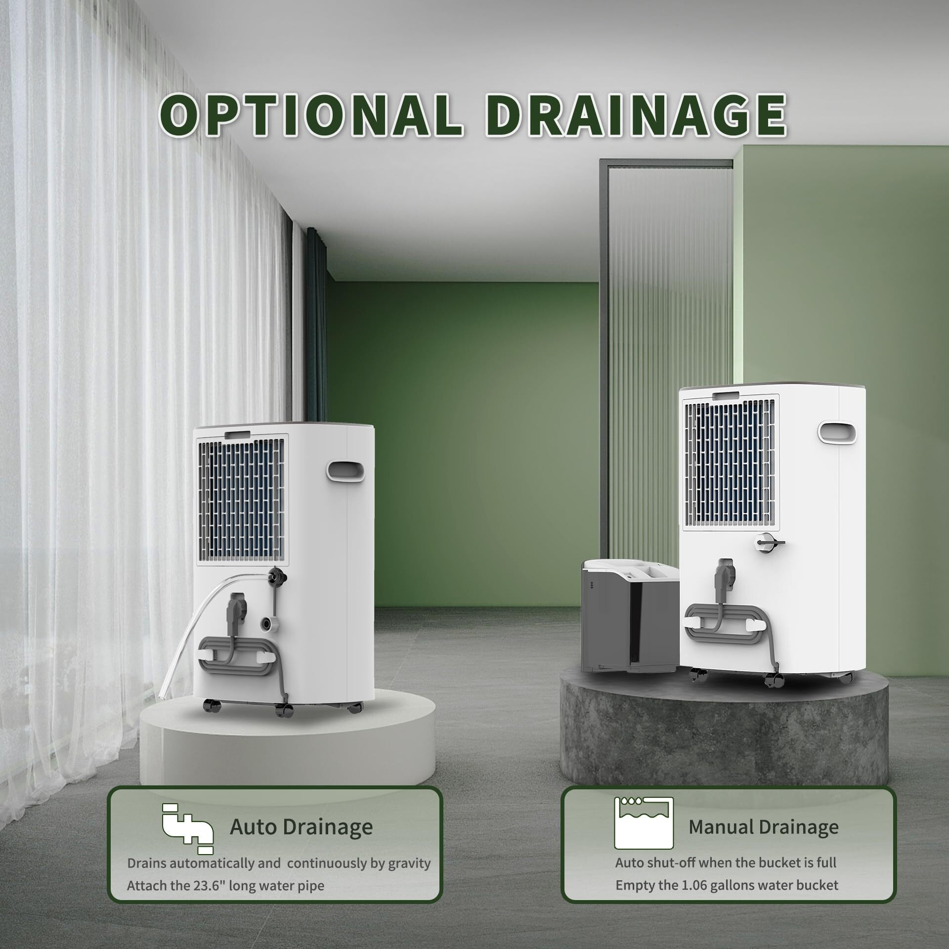 Shinco 86 Pints Dehumidifier For Home And Basements, 5000 Sq.Ft Dehumidifier With Drain Hose, Auto Or Manual Drainage, Auto Defrost, Quietly Remove Moisture, Intelligent Humidity Control, 24Hr Timer