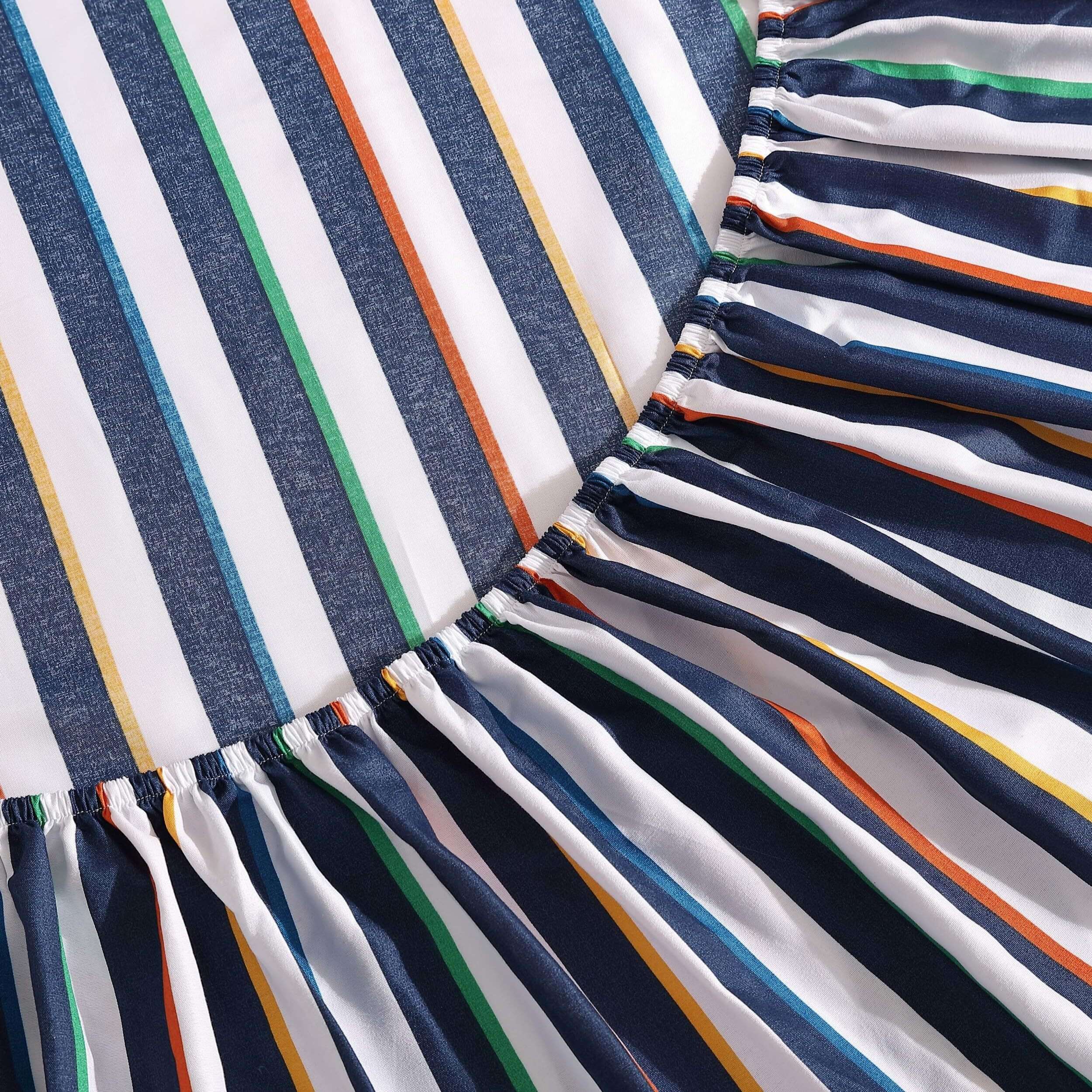 Eddie Bauer Kids - Twin Sheets, Stain Resistant Kids Bedding, Ideal For Toddler Bedding Set (Stripes Game Blue, Twin)
