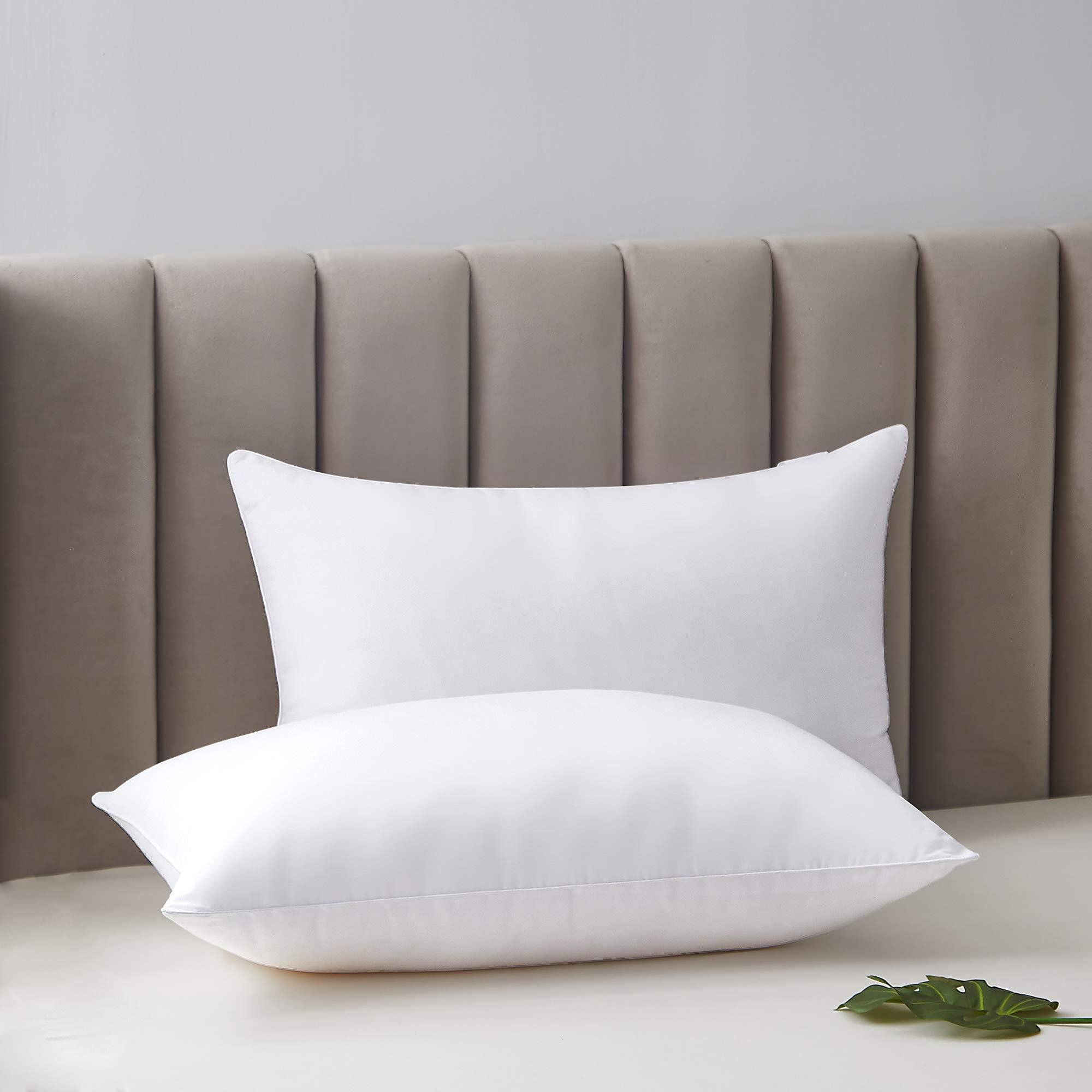 Acanva Bed Pillows For Sleeping, Cooling Hotel Quality With Premium Soft 3D Down Alternative Fill For Back, Stomach Or Side Sleepers, Standard (Pack Of 4), White 4 Count