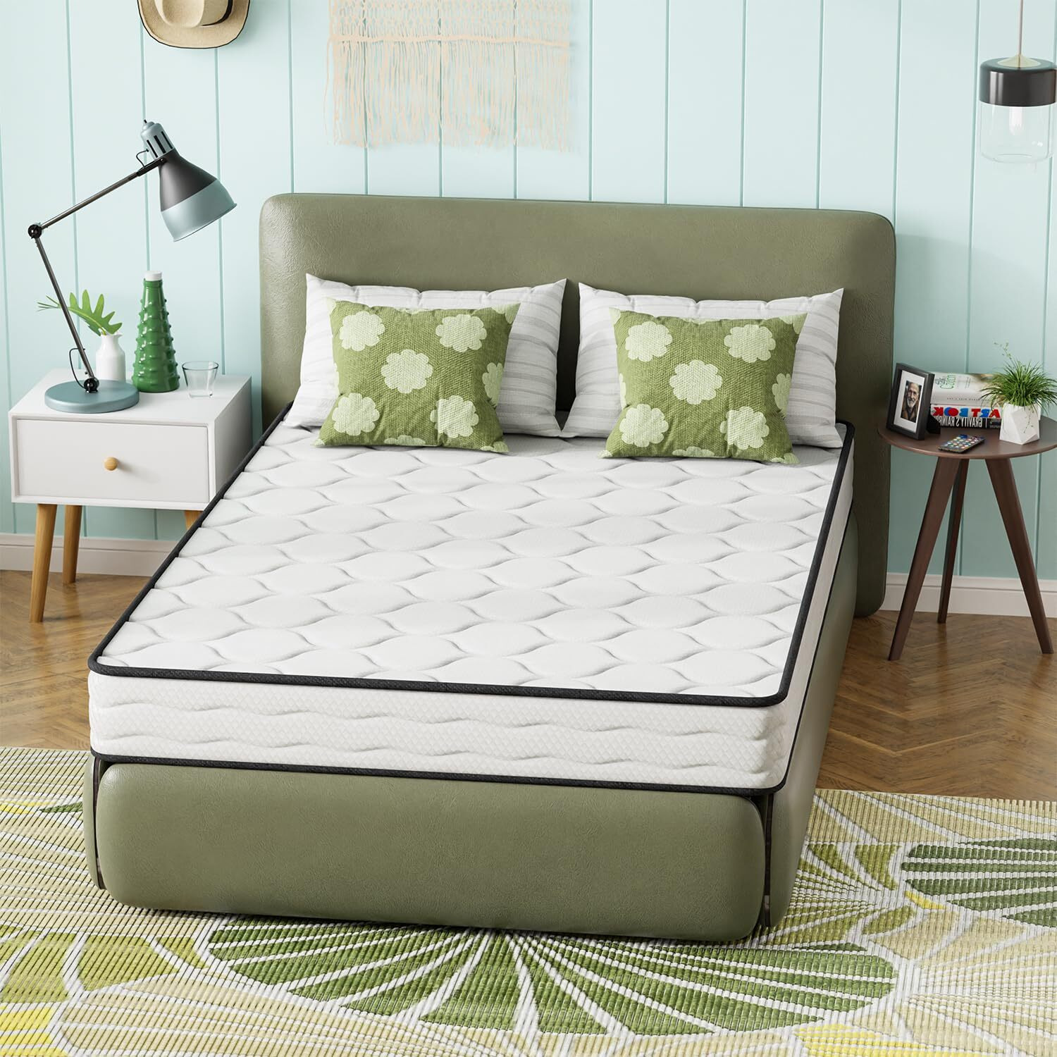 Paylesshere 8 Inch Mattress Medium Firm Spring Mattress Cool Sleep Pressure Relief Full Size Mattress In A Box Fiberglass Free Certipur-Us Certified Breathable Foams Mattress