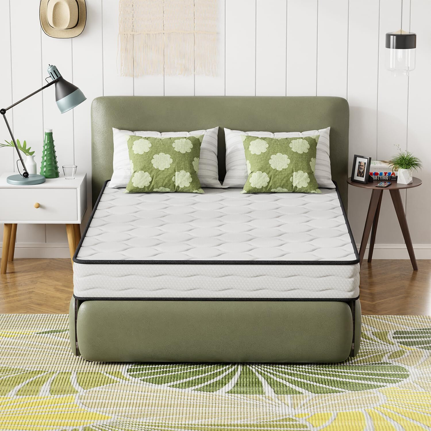 Paylesshere 8 Inch Mattress Medium Firm Spring Mattress Cool Sleep Pressure Relief Full Size Mattress In A Box Fiberglass Free Certipur-Us Certified Breathable Foams Mattress