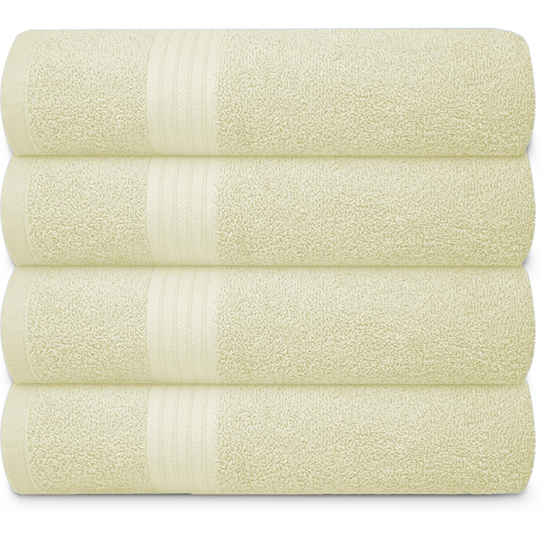 Textila 100% Cotton Extra Large Bath Towels - 30X60 (4-Pack, Ivory) - Highly Absorbent, Super Soft, And Luxurious For Bathroom, Pool, Gym, Spa, And Hotel Use
