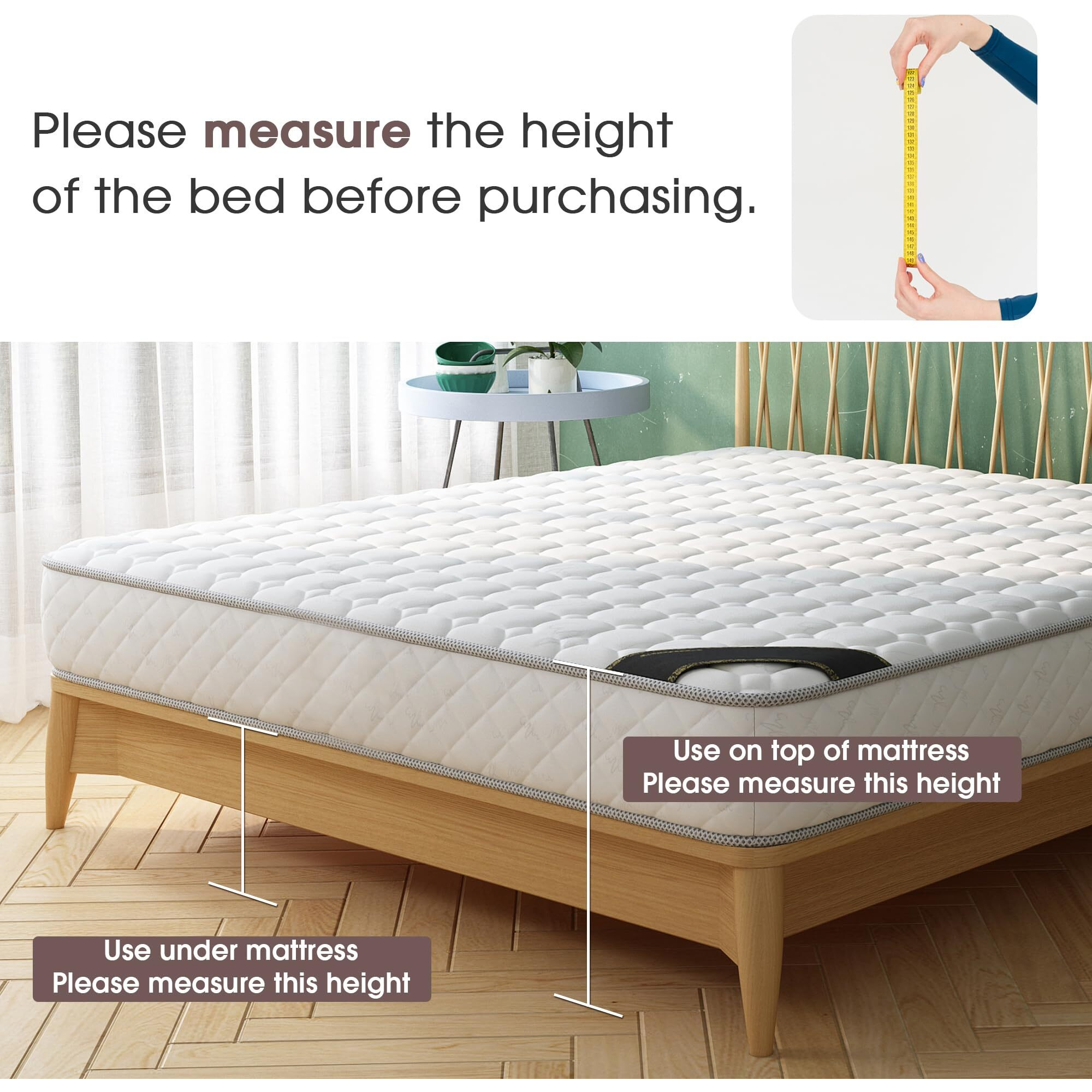 Vlocemon Lightweight 100% Cotton Dust Ruffle, Queen Size 18"" Drop White Ruffled Bed Skirt, Crochet Edge, French Country Style With Split Corners, Easy Fit And Soft