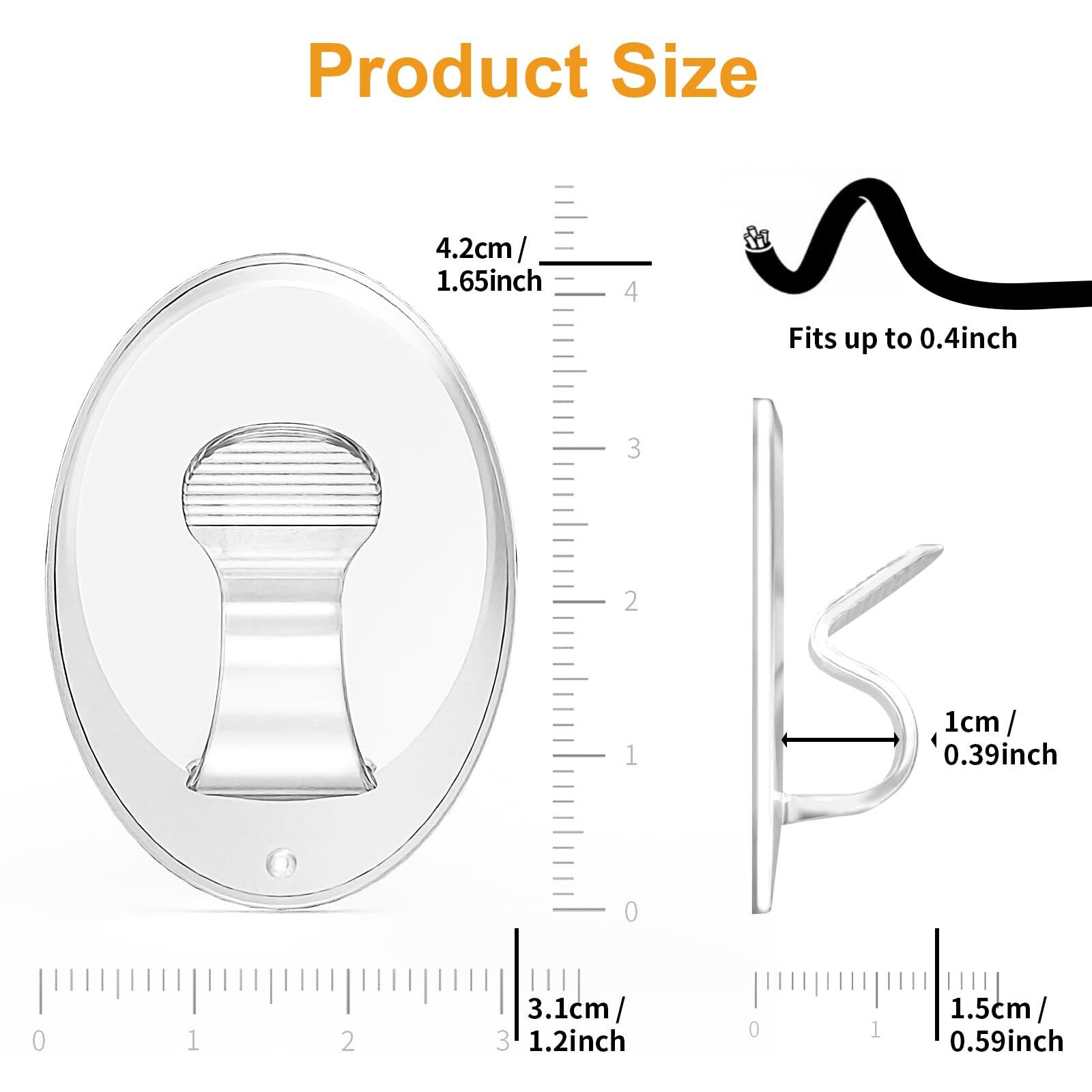 Hooks For Outdoor Rope Light Clips40Pcs Outdoors String Lights Clip - Heavy Duty Hanging Clear Light Clip With Waterproof Adhesive For Patio Hold Fence Hangers And Christmas Lighting Strips Hook