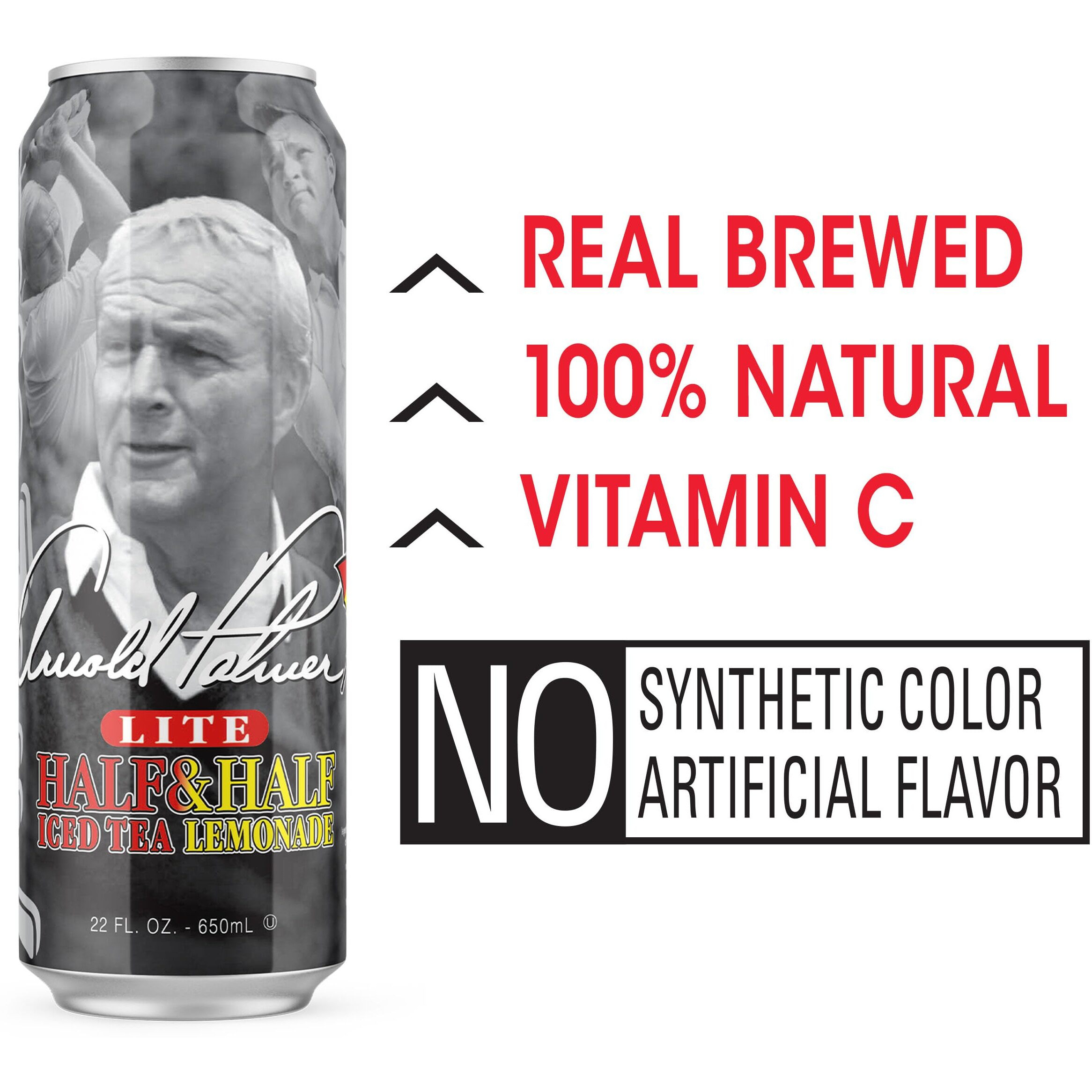 Arizona Arnold Palmer Half And Half - Big Can, 22 Fl Oz (Pack Of 12)