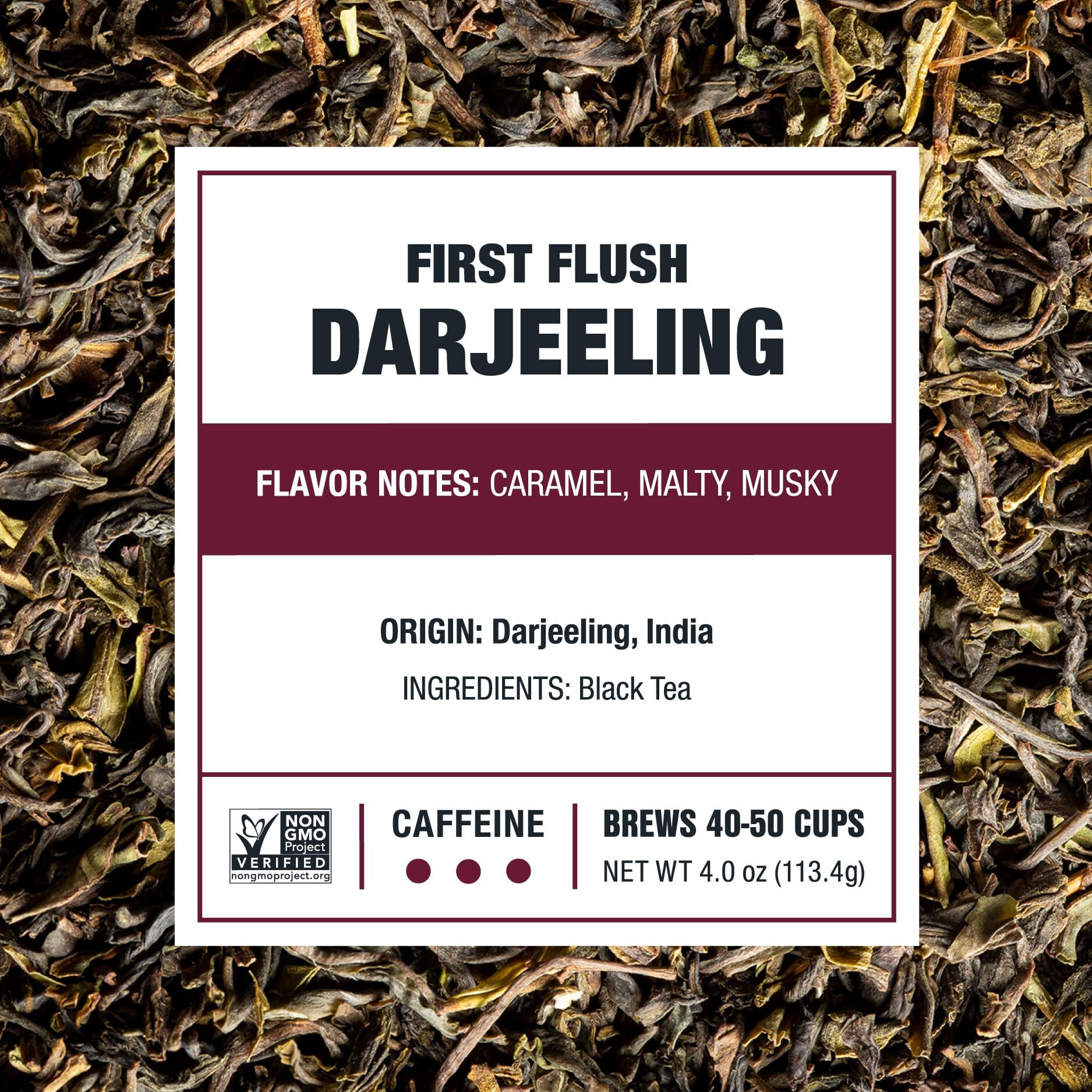Tiesta Tea - First Flush Darjeeling Black Tea | Single Origin Premium Black Loose Leaf Tea From India | 100% Pure Unblended High Caffeinated Tea | Hot Or Iced Tea & Up To 50 Cups - 4Oz Refillable Tin
