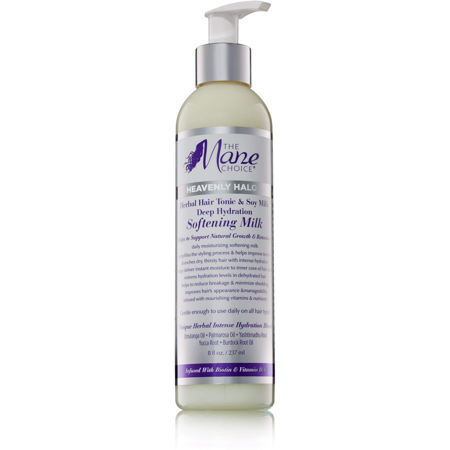 The Mane Choice Heavenly Halo Herbal Hair Tonic & Soy Milk Deep Hydration Softening Milk, 8 Ounce