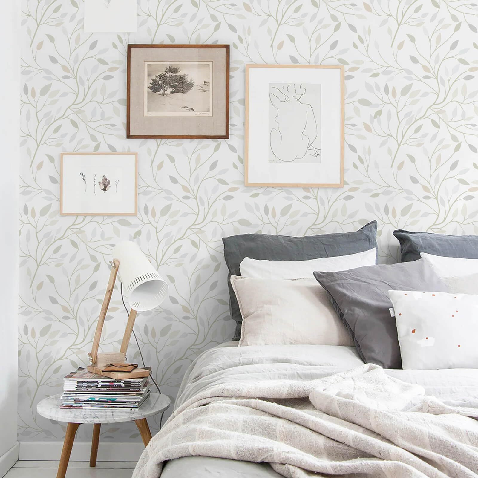 Heroad Brand Boho Peel And Stick Wallpaper Leaf Contact Paper Peel And Stick Floral Removable Wallpaper Self Adhesive Wallpaper For Walls Cabinets Shelf Liner Thicken Vinyl Roll 16.1   X 393