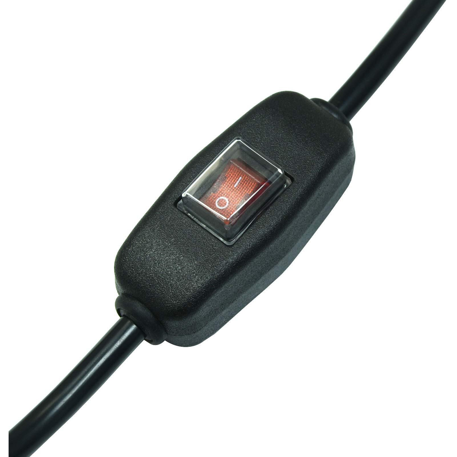 Filshu 6Ft 18 Gauge 3 Prong Ac Power Cord Cable With On Off Switch, Pigtail (Open End Wiring), Nema 5-15 Plug Us Sjtw 18Awg (10A)
