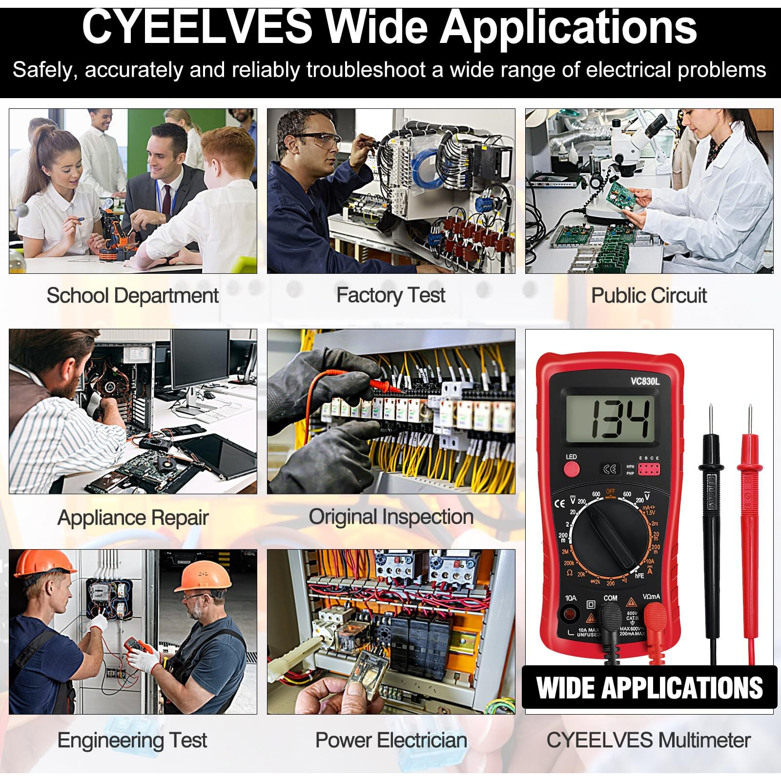 Pocket Digital Multimeter, Multifunction Battery Tester With Lcd Backlight Display, Multimeters With Test Wire Pens, Multimeter With Ac Dc Voltmeter, Voltage Tester Measure Dc Current Resistance Diode