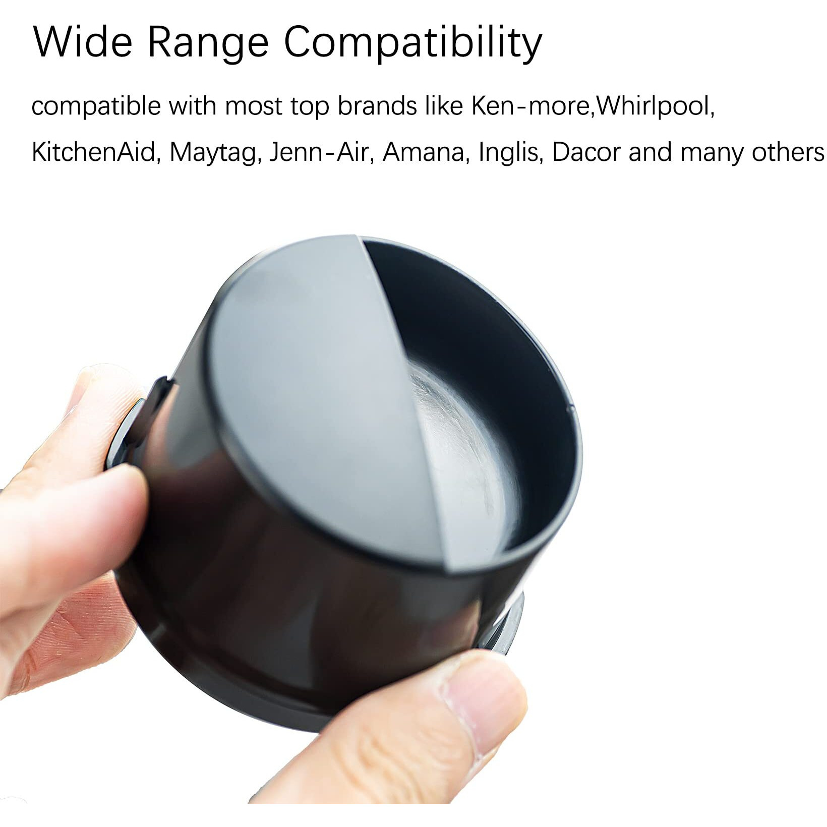 2260502B 2260502W 2260518B Refrigerator Water Filter Cap Cover Replacement For Kenm0Re/Whirlp00L- Black 1 Pack
