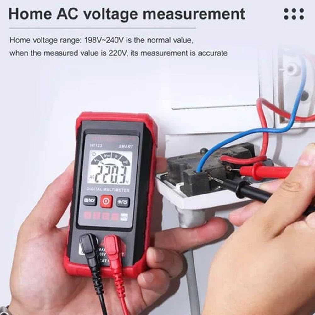 Ht Automatic Digital Multimeter,Tm-510 4000 Counts Smart Digital Multimeter,Digital Display Intelligent Multimeter,Voltage Tester With Non-Contact Voltage Function (1 Pcs)