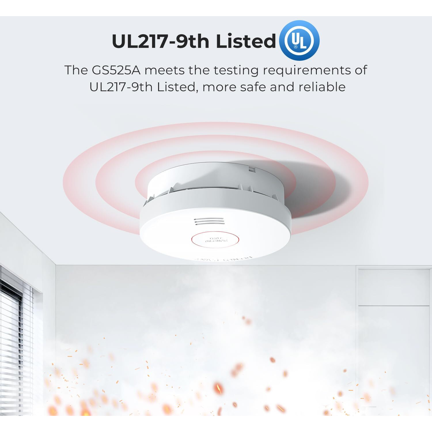 Siterwell Smoke Detector, Smoke Detector 10 Year Battery With Photoelectric Sensor, Fire Alarm With Low Battery And Fault Warning For House And Bedroom, Ul217-9Th Listed, Gs525A, 6 Packs