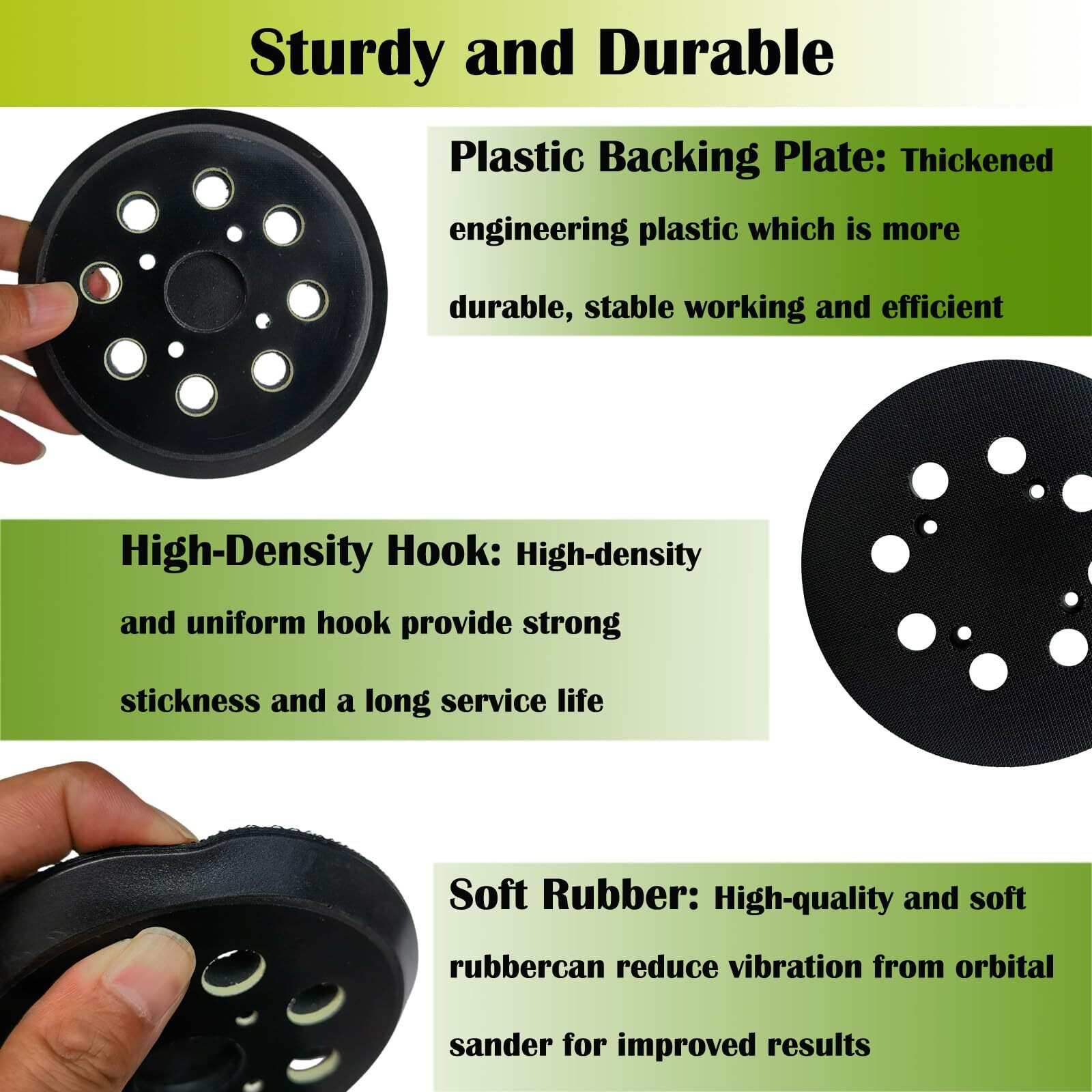 2 Pack 5"" Hook And Loop Replacement Sander Pad For Ryobi Rs290, Rs241, Rs240, Rs280/Rs280Vs, Rs281Vs, P411 Random Orbit Sander