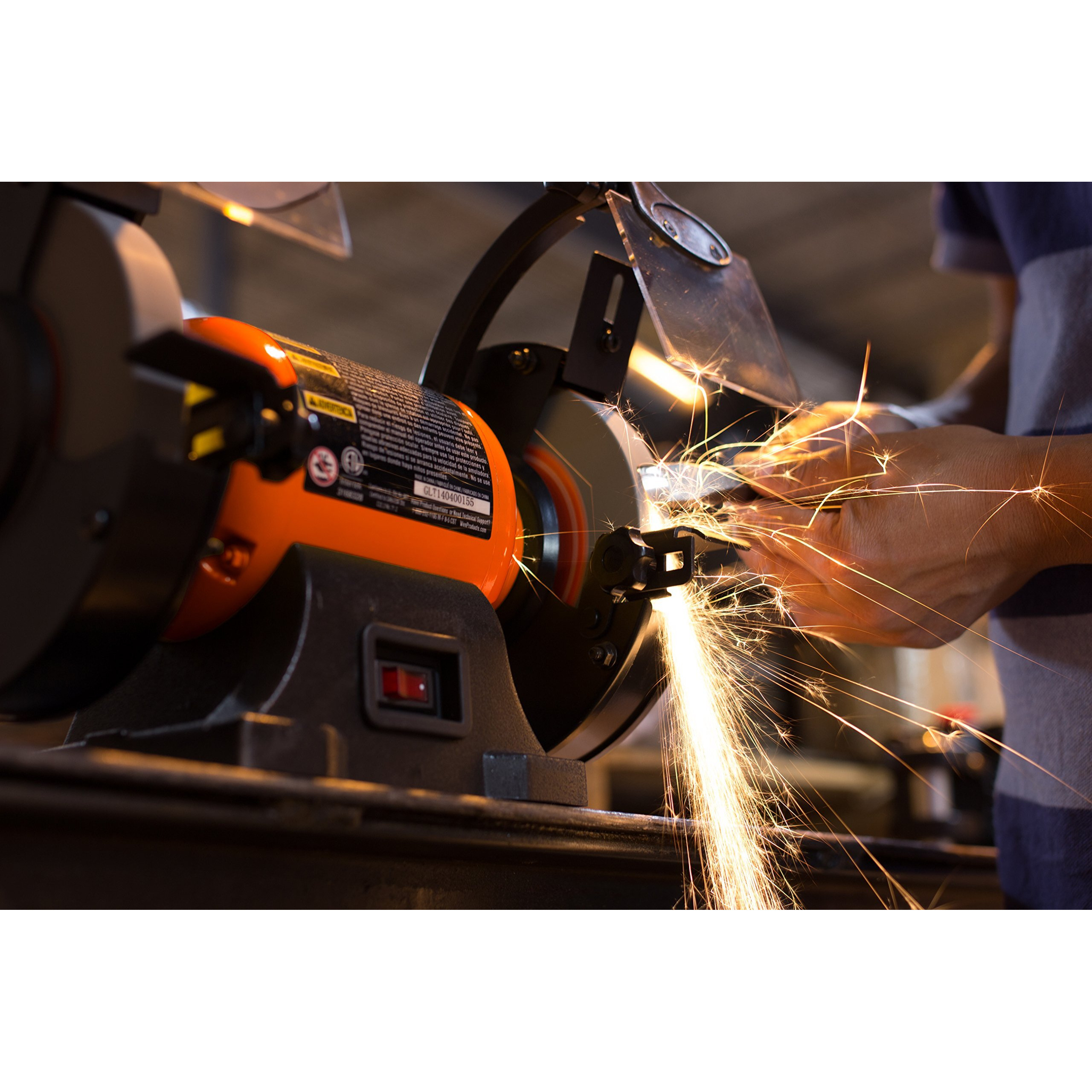 Wen Bg4260 2.1-Amp 6-Inch Single Speed Bench Grinder, Orange,Black