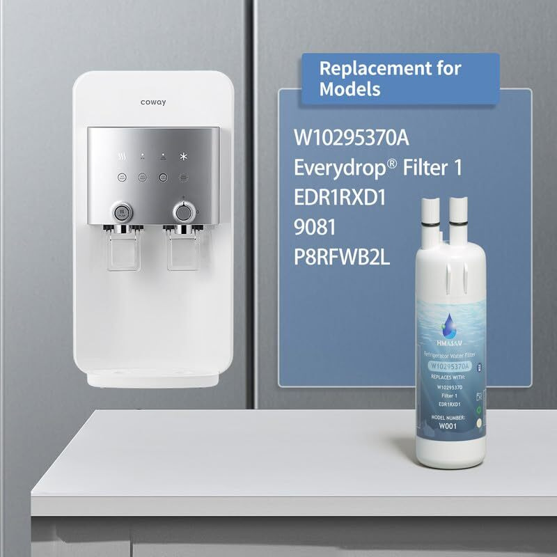 Hmasav W10295370A Water Filter Replacement, Compatible With Edr1Rxd1,Edr1Rxd1B,W10295370,Filter 1,Whr1Rxd1,Kad1Rxd1,P4Rfwb,P8Rfwb2L,46-9930,46-9081 1Pack