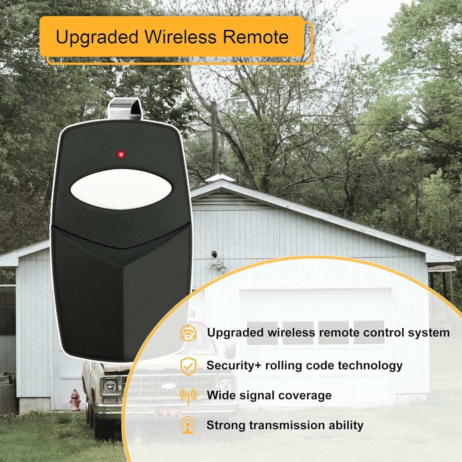 Upgraded For Linear Dtc Delta 3 Remote, 8 Dip Switch Garage Door Opener Remote, Digital Control Delta 3 Garage Door Gate Opener, Replace Dt Dta Dtd Dtc Dtd Dt2D Dt4A Dnt00002A Dnt00017A, 310Mhz