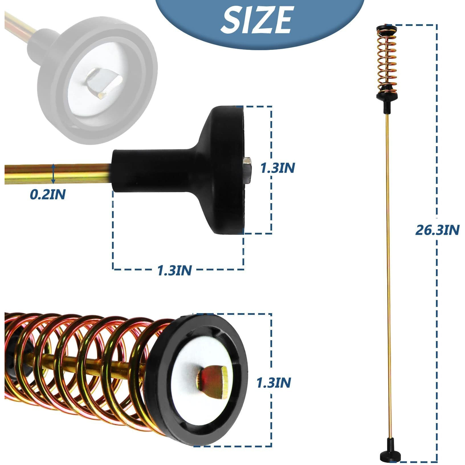 Dc97-16350D For Samsung Washer Suspension Rods | Dc68-03172B-03 Suspension Rods For Samsung Top Load Washer Wa50R5200Aw/Us, Wa50R5400Av/Us, Wa45M7050Aw/A4, Replaces Dc97-16350U, Dc68-03172C