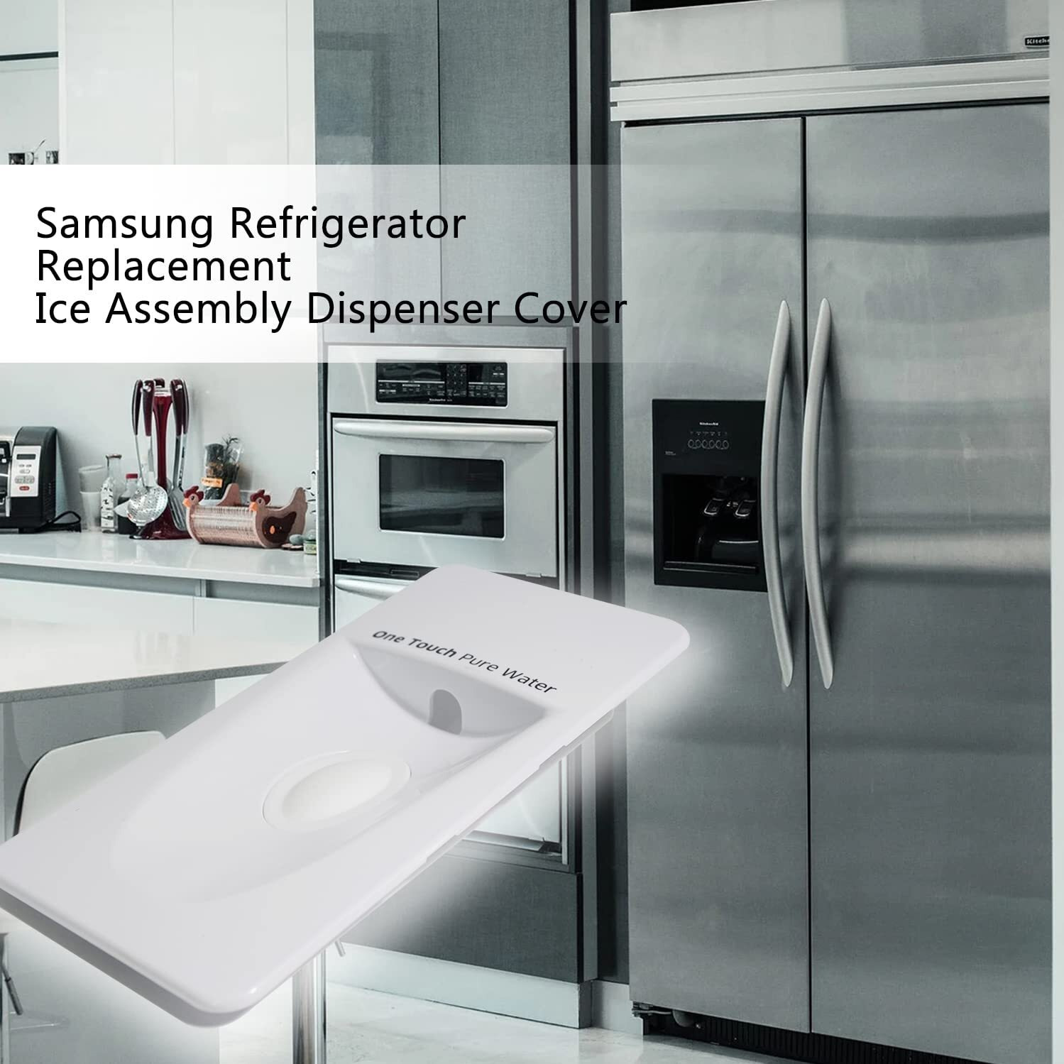 Da97-12942A (Oem) Ice Assy Cover-Dispenser Compatible With Samsung Refrigerator Water Dispenser Accessories Replaces Part Numbers Ap5651849, 3036257, Ps5575407 Etc.