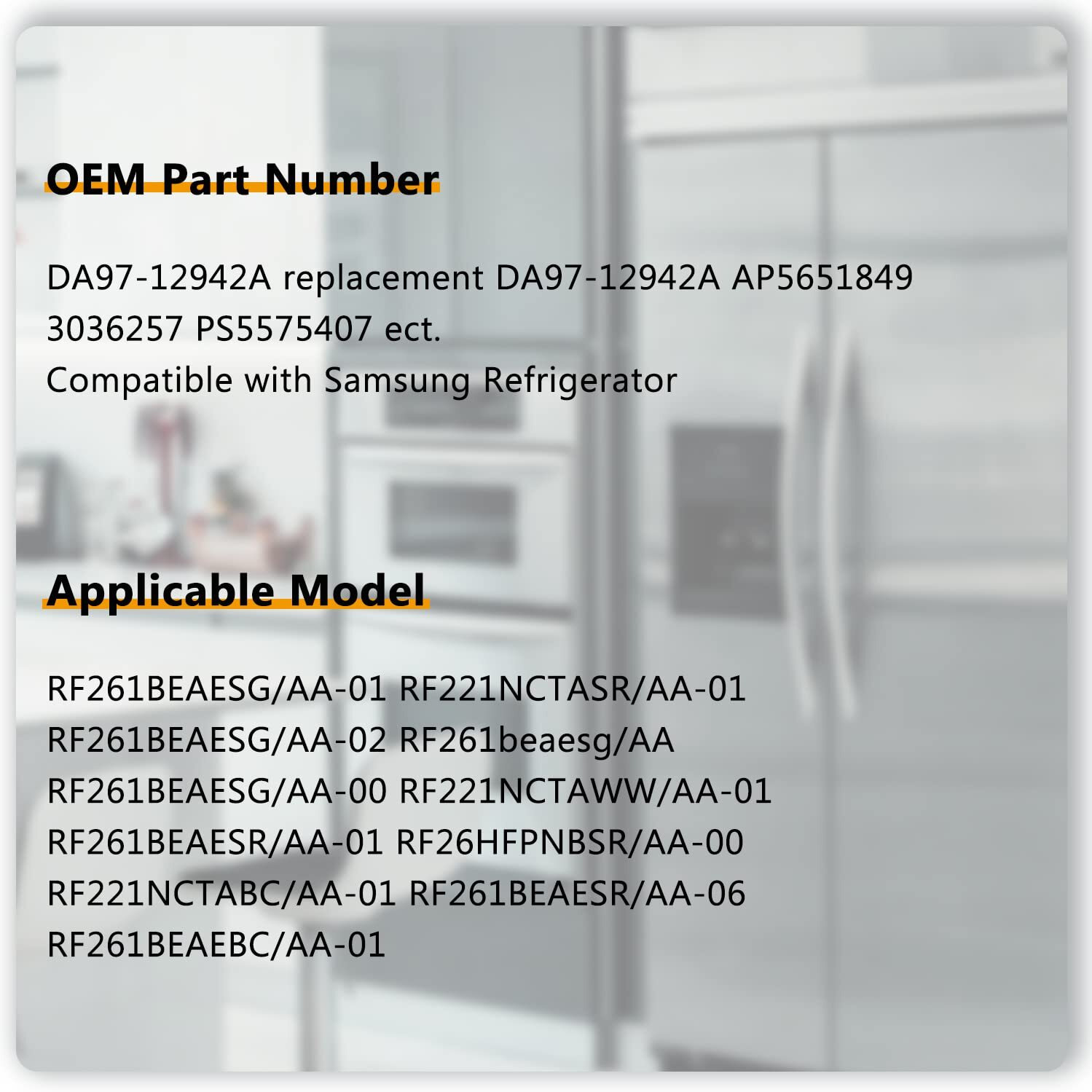 Da97-12942A (Oem) Ice Assy Cover-Dispenser Compatible With Samsung Refrigerator Water Dispenser Accessories Replaces Part Numbers Ap5651849, 3036257, Ps5575407 Etc.