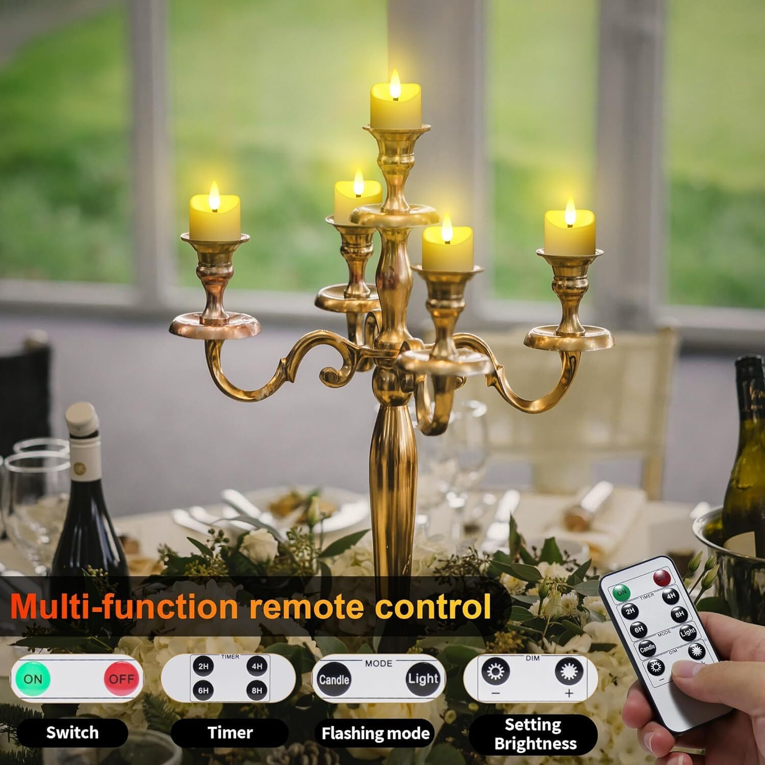Yiamia Rechargeable Tea Lights With Remote Timer, Flameless Candles Battery Operated, Electric Fake Candle In Warm White, Led Votive Tea Lights For Home Decor Seasonal Decor (6)