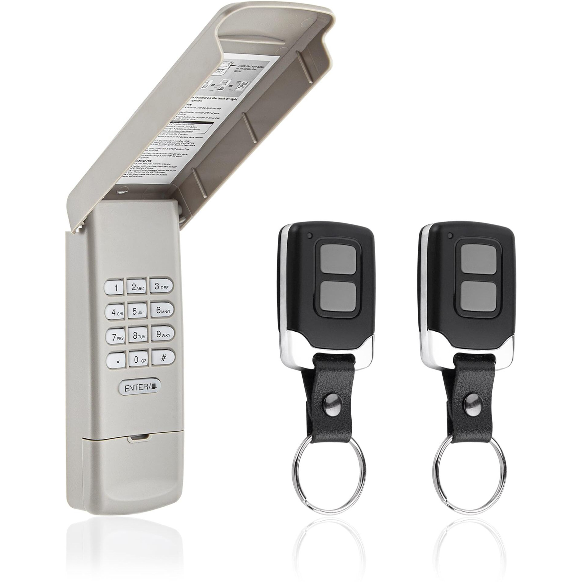 Garage Door Opener Keypad With 2 Garage Door Opener Remote For Liftmaster Chamberlain Craftsman Door Opener, Keypad Replacement 877Max 878Max 877Lm, Remote Replacement 893Lm 893Max 891Lm 971Lm 371Lm