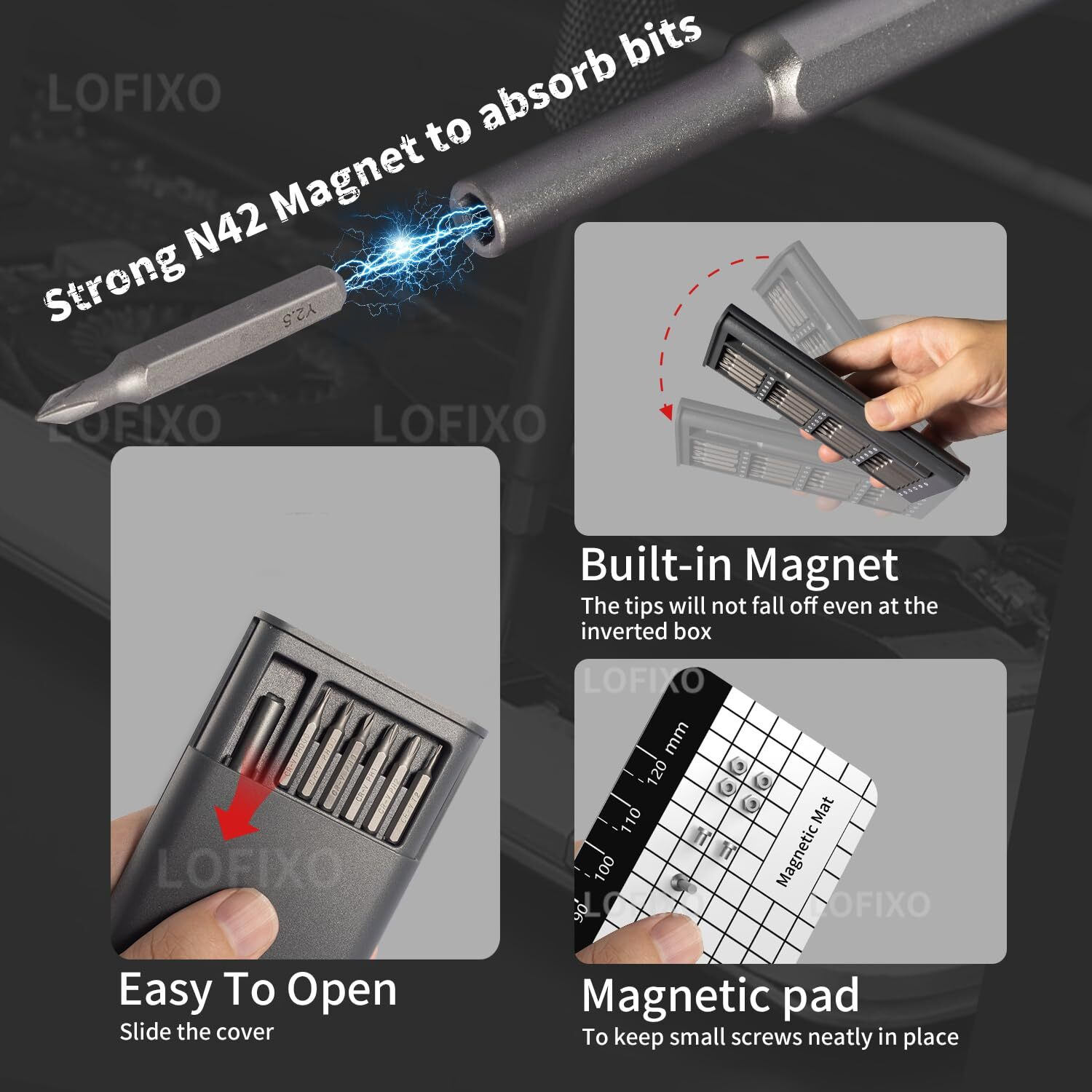 Hearthfun Screwdriver Phillips,Torx,Triangle,Triwing,Flat Head,Star,Eyeglasses Repair Kit Screw Driver Set Magnetic All In One Tools Set For Iphone,Switch,Gameboy Controller,Ring Doorbell,Mac,Ps4,Xbox