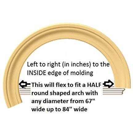 Flextrim 445 Flexible Casing Molding 11/16"" Thick X 3.25"" Wide - Pre Curved To Fit Half Round Windows 67"" To 84"" Diameter