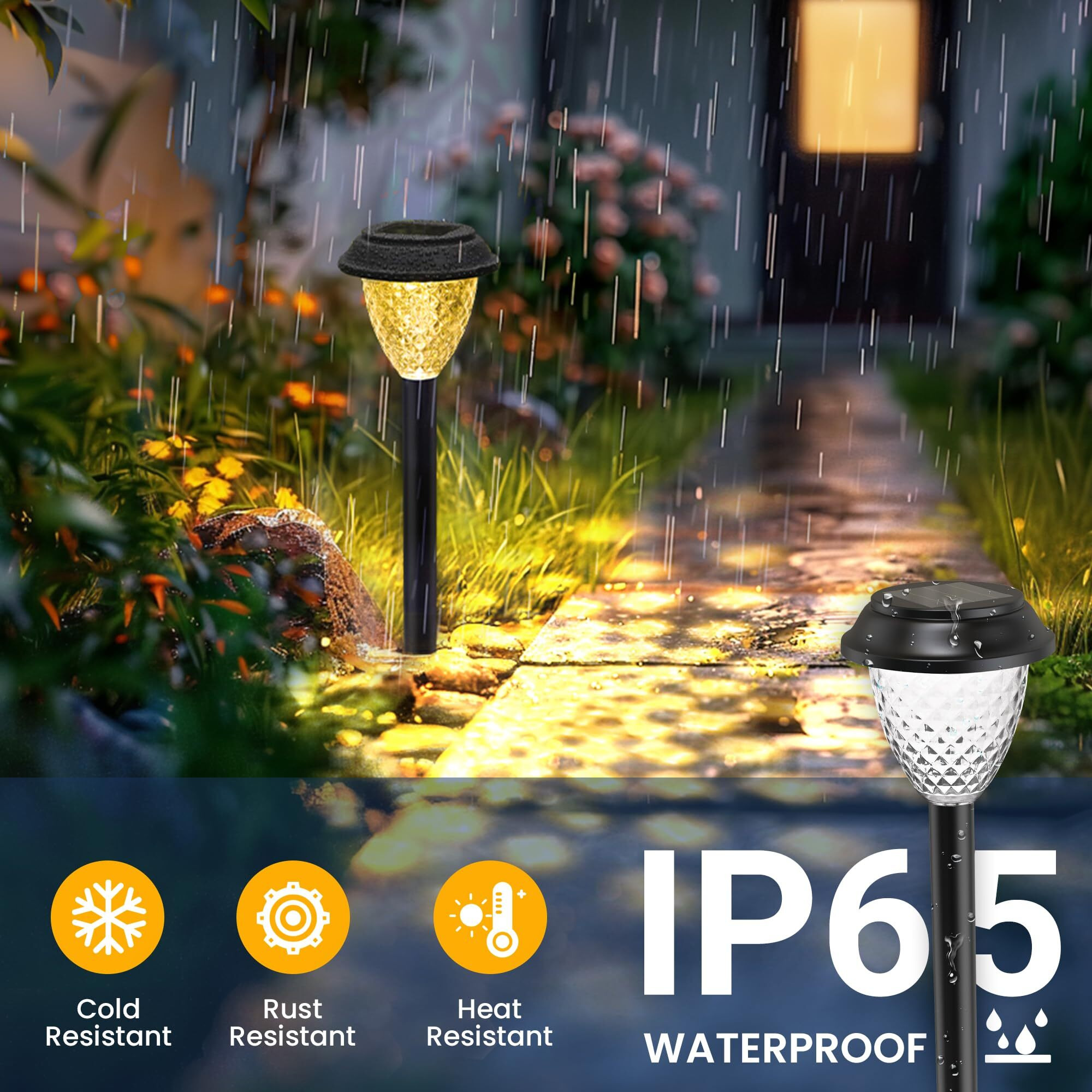 Solpex Solar Lights For Outside,10 Pack Solar Lights Outdoor Waterproof,Warm White Outdoor Solar Lights For Yard,Garden,Pathway,Patio And Landscape Lighting Decor