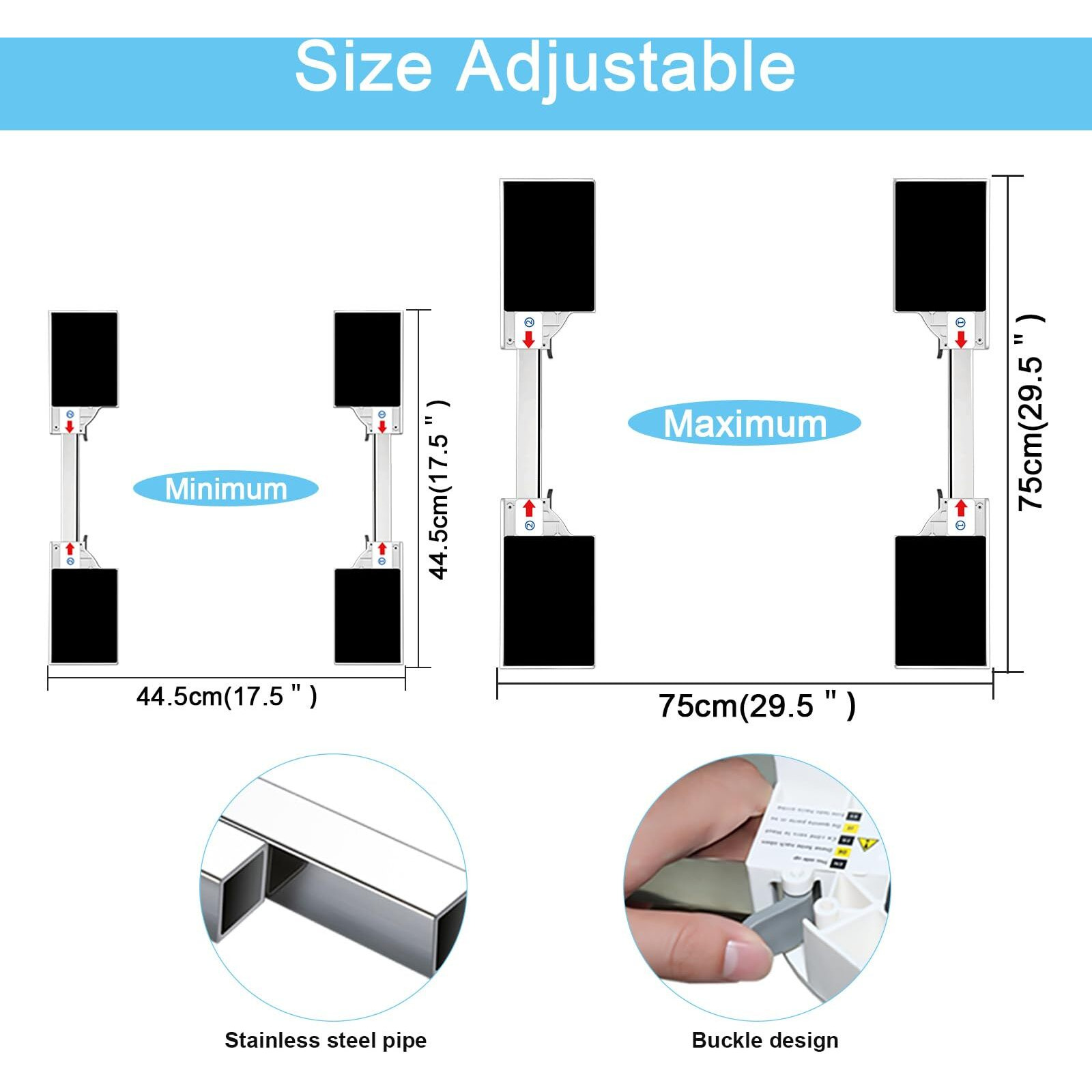 Kiss Core 29 Inch Washer Dryer Stacking Kit, Universal Stacking Kit For Washer And Dryer, Adjustable 29""/28""/27""/26""/25""/24"" Stackable Stacking Kit Replacement With Ratchet Strap