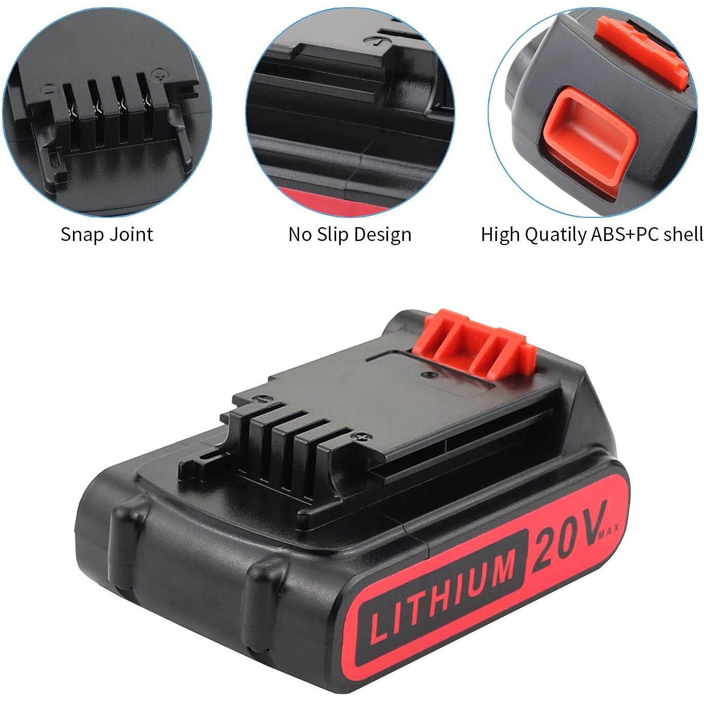 Powerost 2 Packs 20V Max 4Ah Lbxr20 Battery Replacement For Black And Decker 20 Volt Lithium Ion Battery Lb2X4020 Lbxr2020 Ope Lbxr20B