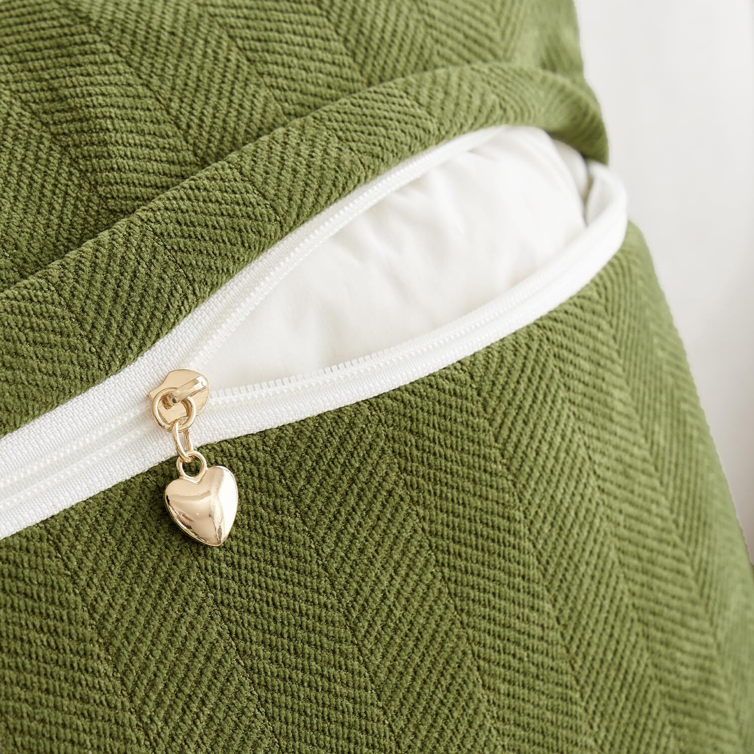 Miulee Pack Of 2 Moss Green Decorative Pillow Covers 26X26 Inch Soft Chenille Couch Throw Pillows Farmhouse Cushion Covers With Elegant Design For Sofa Bedroom Living Room Home Decor