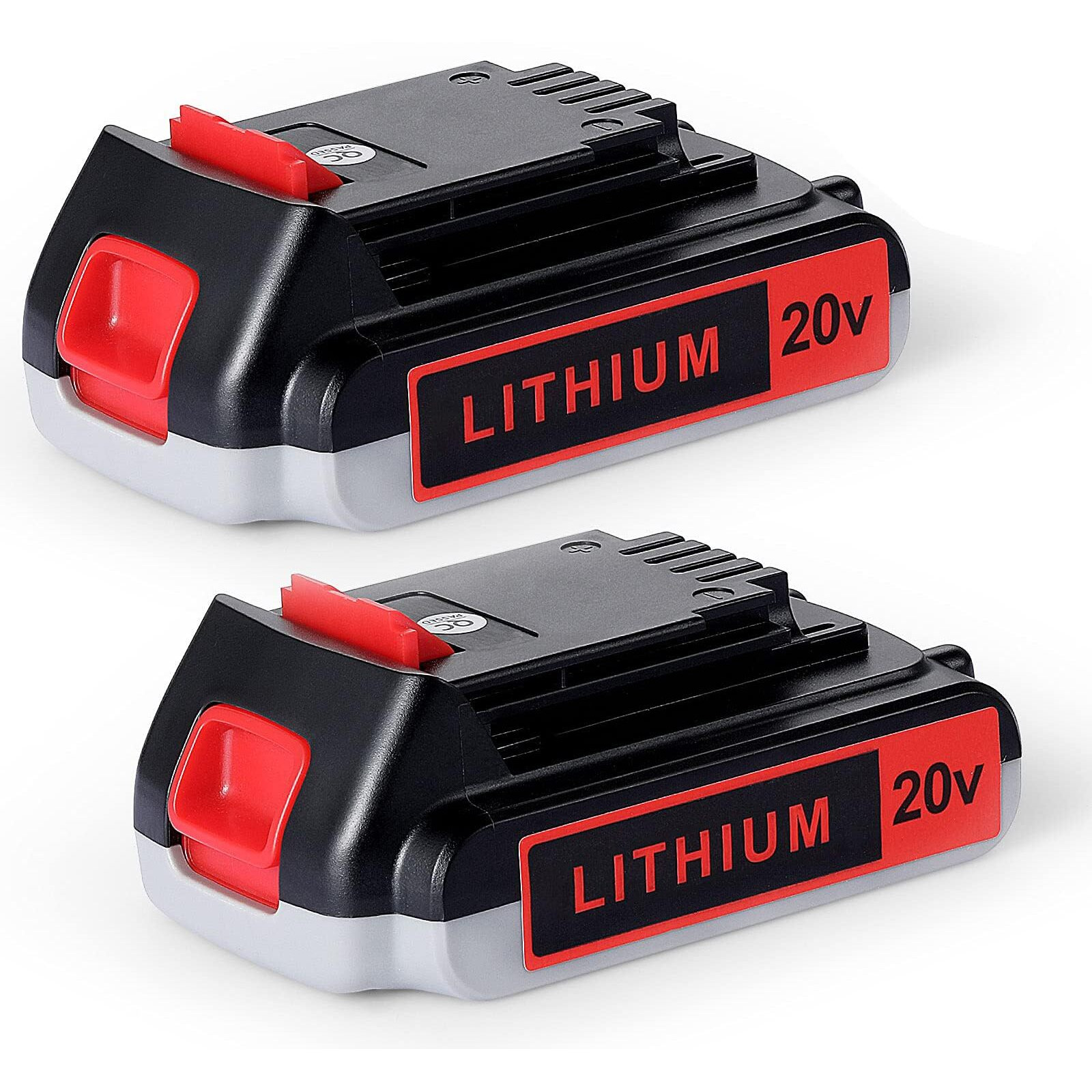 Uadca 2Packs 3.0Ah Replace Battery For Black And Decker 20V Lithium Battery 3000Mah Lbxr20 Lb20 Lbx20 Lbxr2040 Lb2X4020-Ope Lbxr20B-2 Black Decker 20V Max Battery