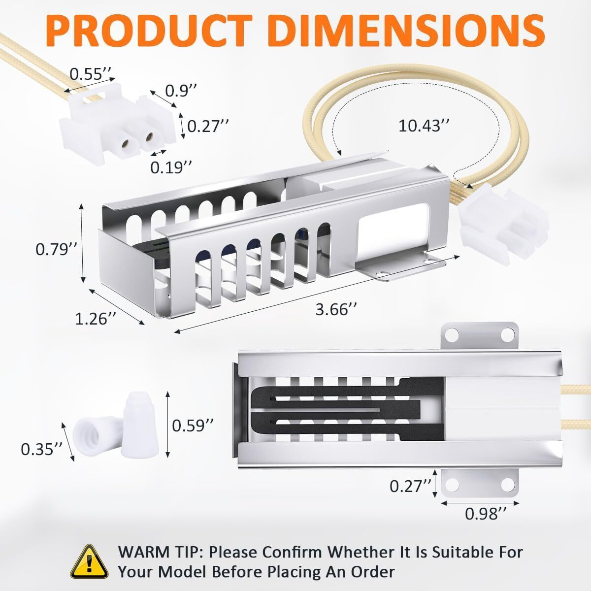 Eagleggo Dg94-00520A Range Oven Igniter Replacement For Samsung Nx58F5500Ss, Nx58H5600Ss Range Models