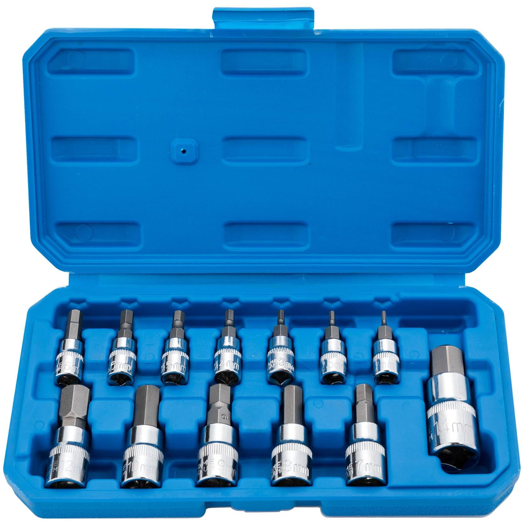Hex Bit Socket Set Premium S2 Alloy Steel | 13-Piece Metric 2Mm - 14Mm Allen Socket Kit