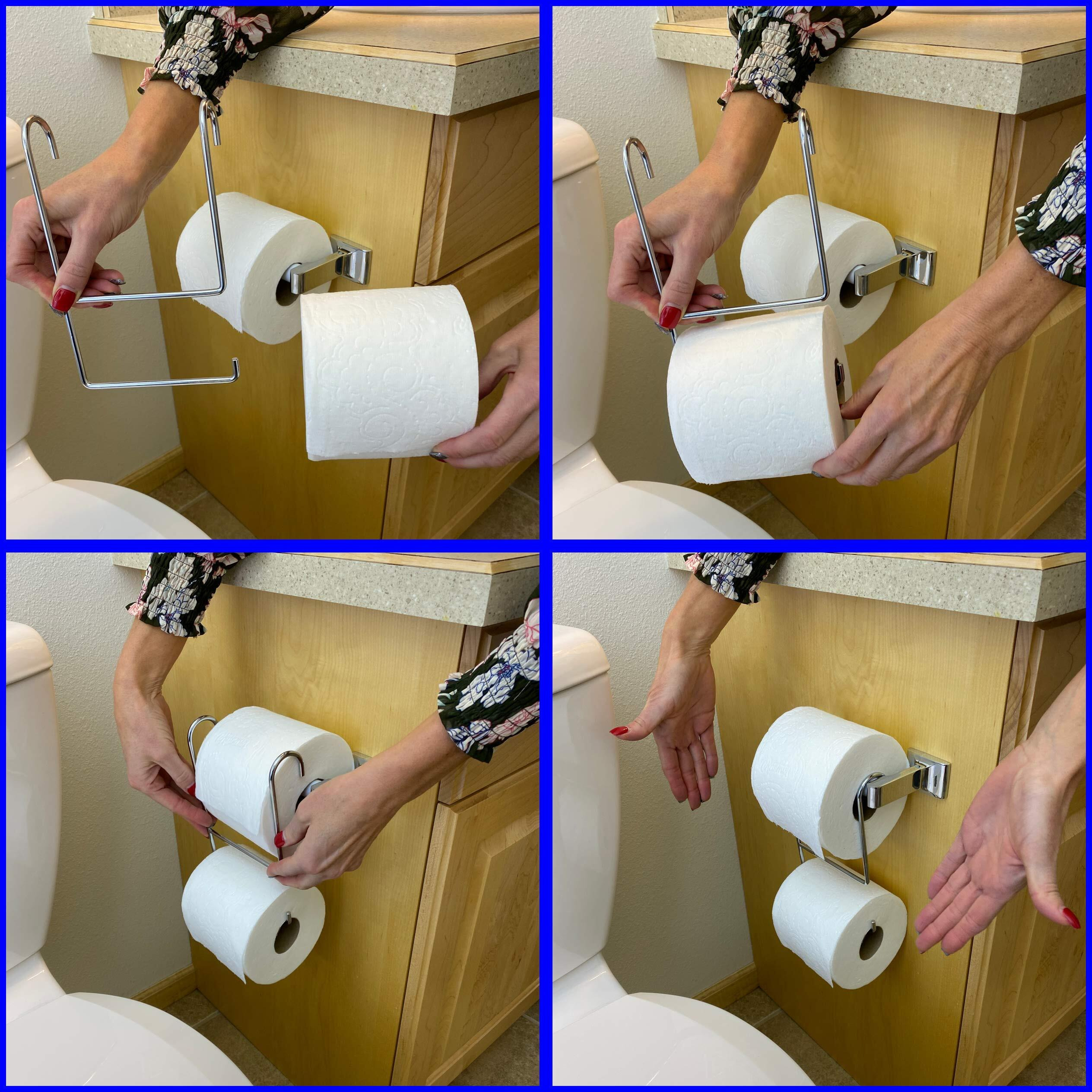 Tp Pal - Extra Toilet Paper Roll Holder (Chrome)