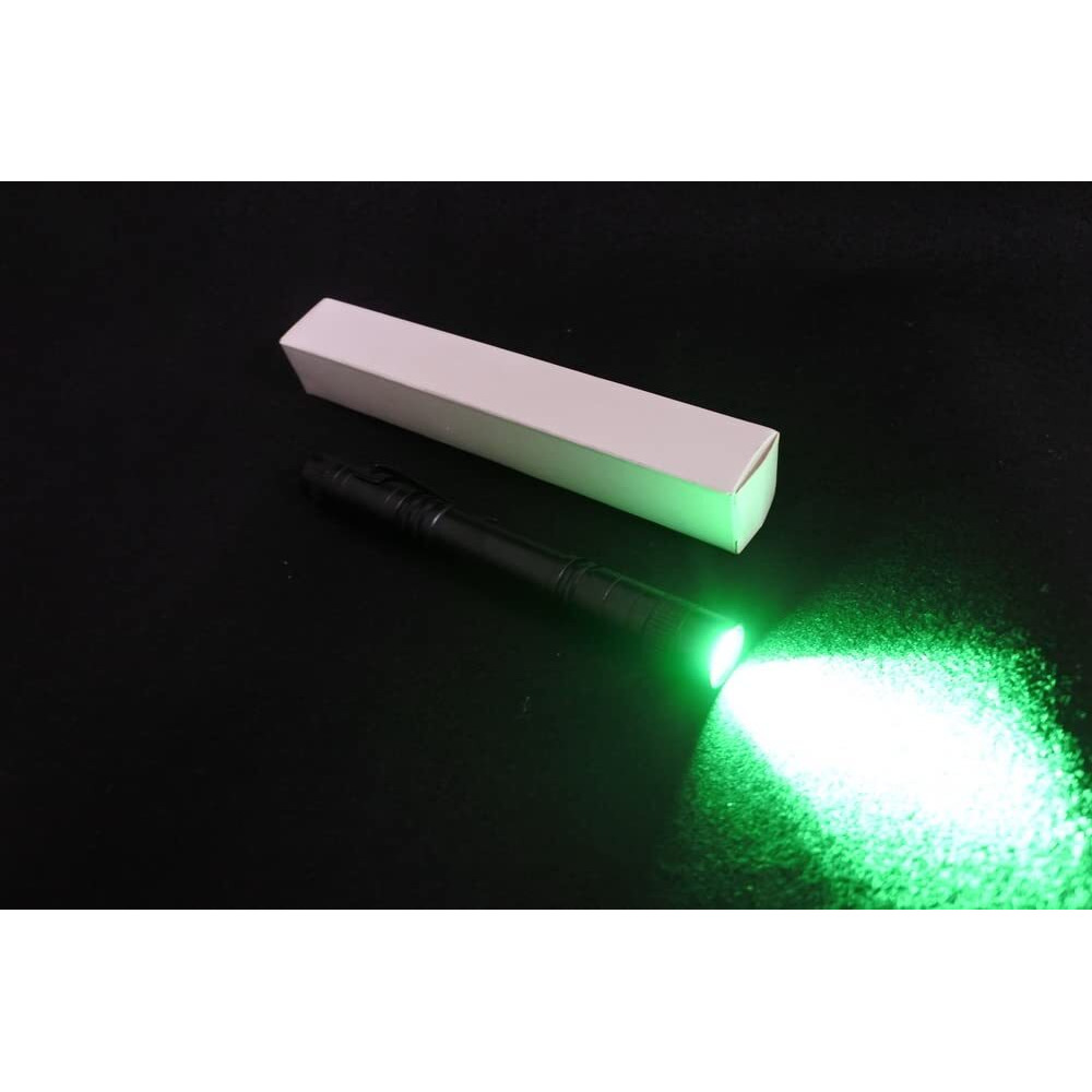 Wondsunson 2 X Green Light Pen Type Penlight Flashlight One Mode Green Light Led Torch For Camping Hiking Fishing Hunting Animal Protecting Night Vision