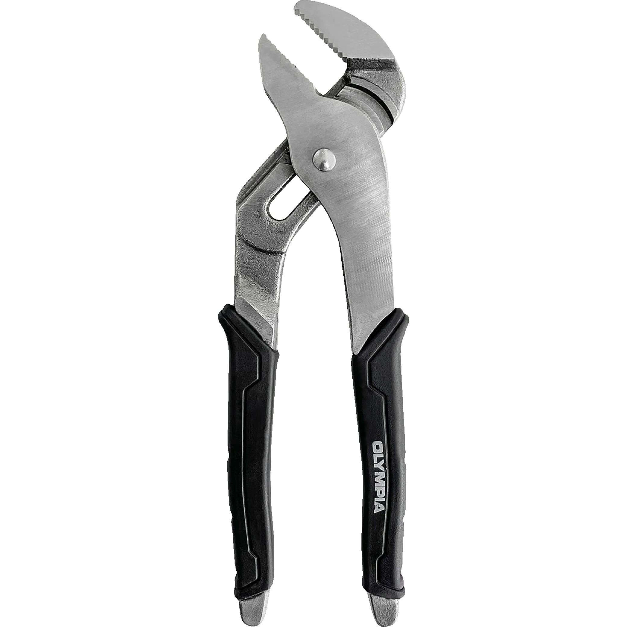Olympia Tools Tongue And Groove Pliers, Straight Jaw Pliers With Cushion Grip, 5 Jaw Positions, 1.7"" Jaw Capacity, Water Pump Plier (8-Inch)
