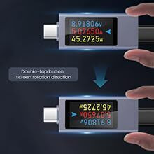 Diymore Usb C Power Meter Testers,Usb C Tester Power Meter Color Screen,Digital Multimeter,Three Screens Switch To Display Current,Voltage,Cpu Temperature,Usb C Tester,Dc4-30V/0-12A