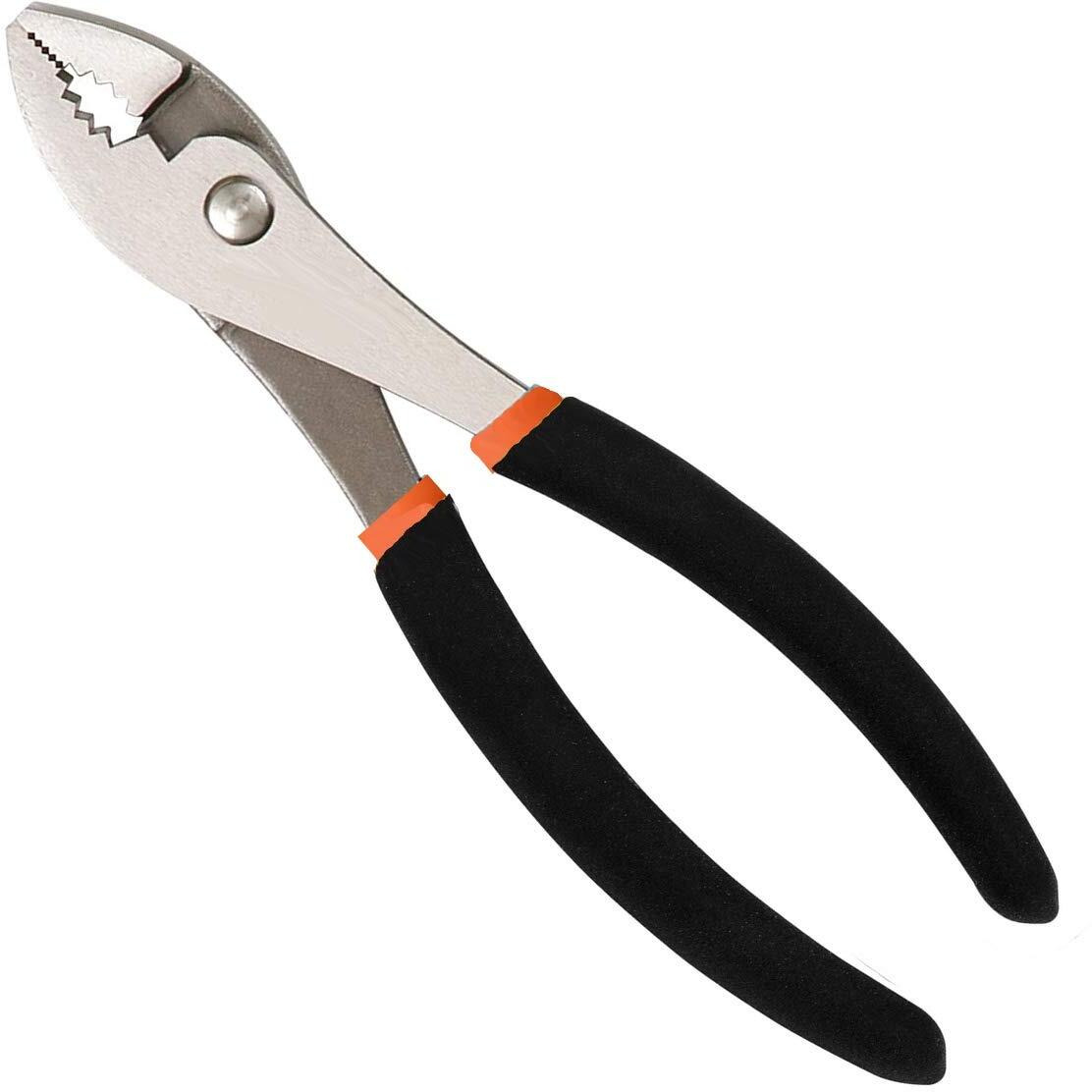 Edward Tools Harden Pro Slip Joint Pliers - Heavy Duty Fine Carbon Steel - Non Slip Handle - Channel Lock Design - Nut And Bolt Fastener - Extra Strong Teeth For Superior Grip (8"")