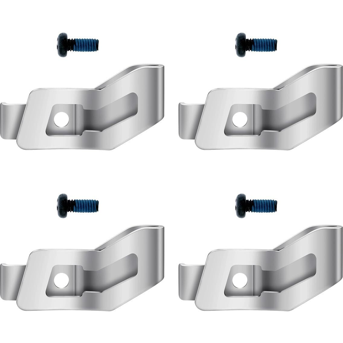 Eagleggo M12 Fuel Stubby 3/8"" Impact Wrench Belt Clip Hook Kit Assembly, 4 Pack, Stainless Steel