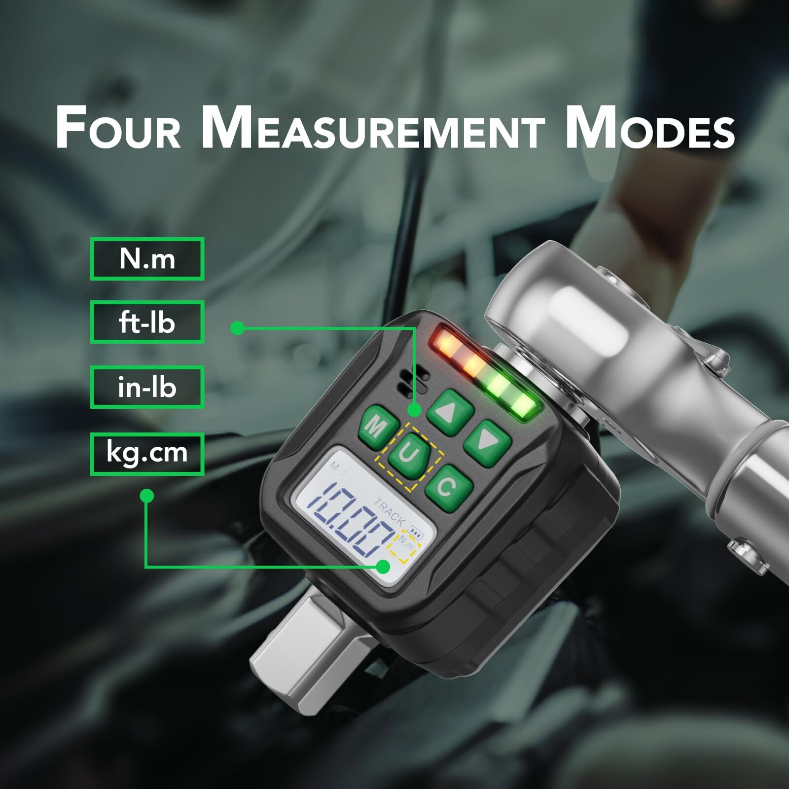 Llavetor Digital Torque Wrench Adapter Set 1/2"" Drive,Electric Wrenches,Snap On Digital Inch Pound Torque Wrench,1/4"",3/8"" Torque Adapter For Car,Motorcycle & Automotive (7.4-147.5 Ft-Lb/10-200 Nm)