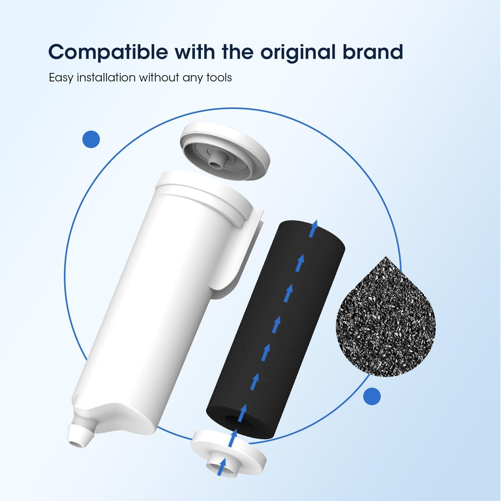 Glacier Fresh New Upgrades Replacement For Ge Profile Opal Ice Maker Filter, Nsf 42 Certified, Ge Opal Ice Maker Filter,Opal Ice Maker Filter Replacement Easy Install, Opal Filter, 2 Pack